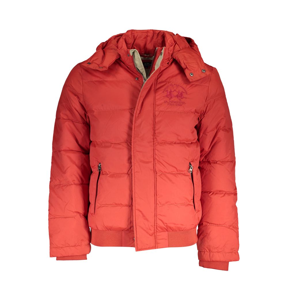 Orange Polyamide Men's Jacket - ventzia
