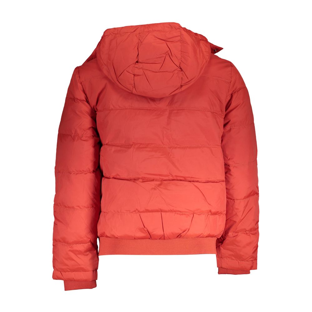 Orange Polyamide Men Jacket - ventzia