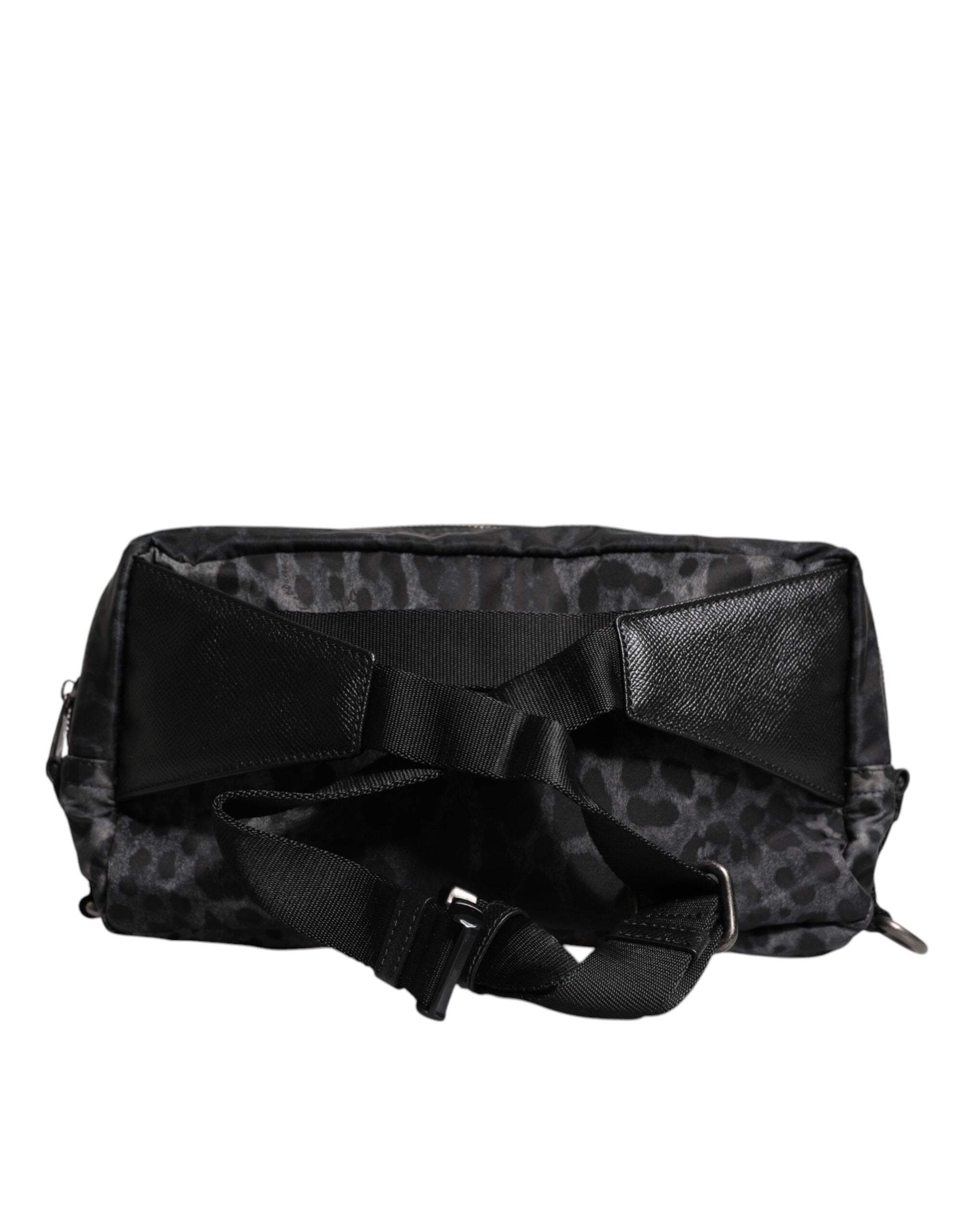 Black Gray Leopard DG Logo Belt Waist Fanny Pack Bag - ventzia
