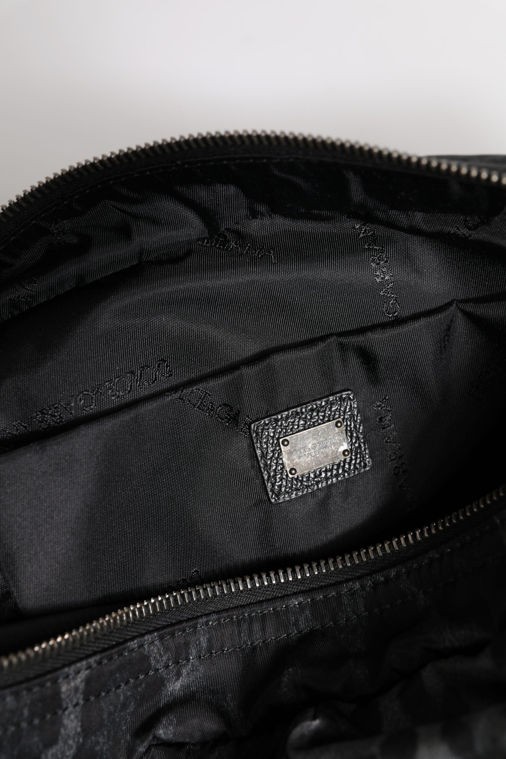Black Gray Leopard DG Logo Belt Waist Fanny Pack Bag - ventzia