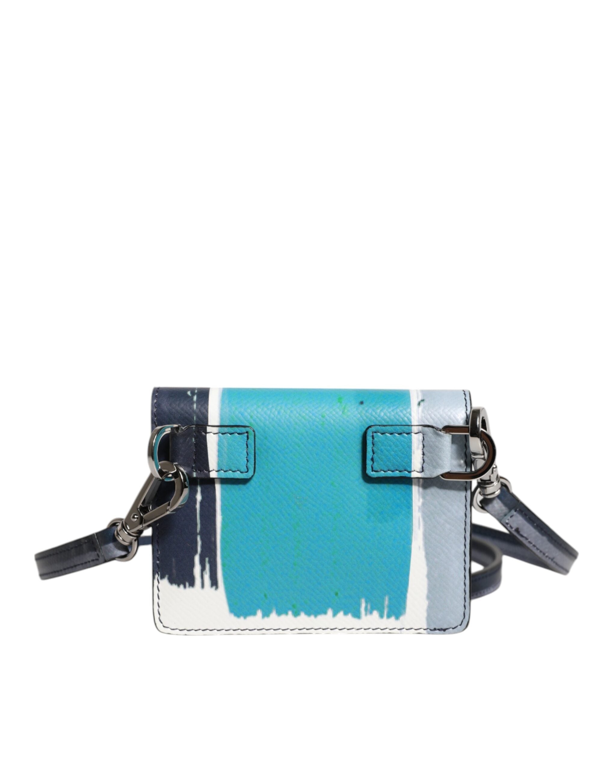 Multicolor Leather DG Logo Bifold Card Holder Wallet - ventzia