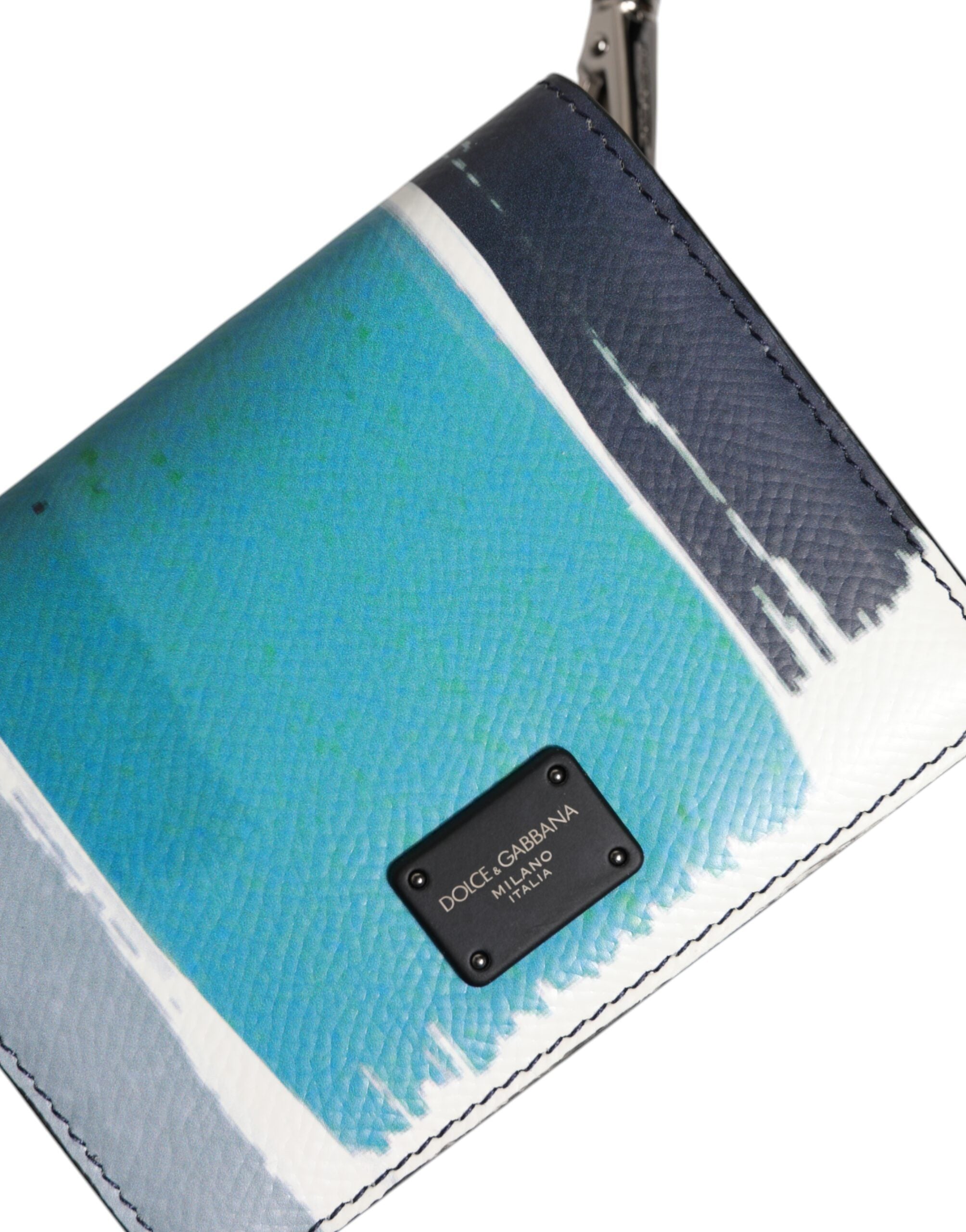 Multicolor Leather DG Logo Bifold Card Holder Wallet - ventzia
