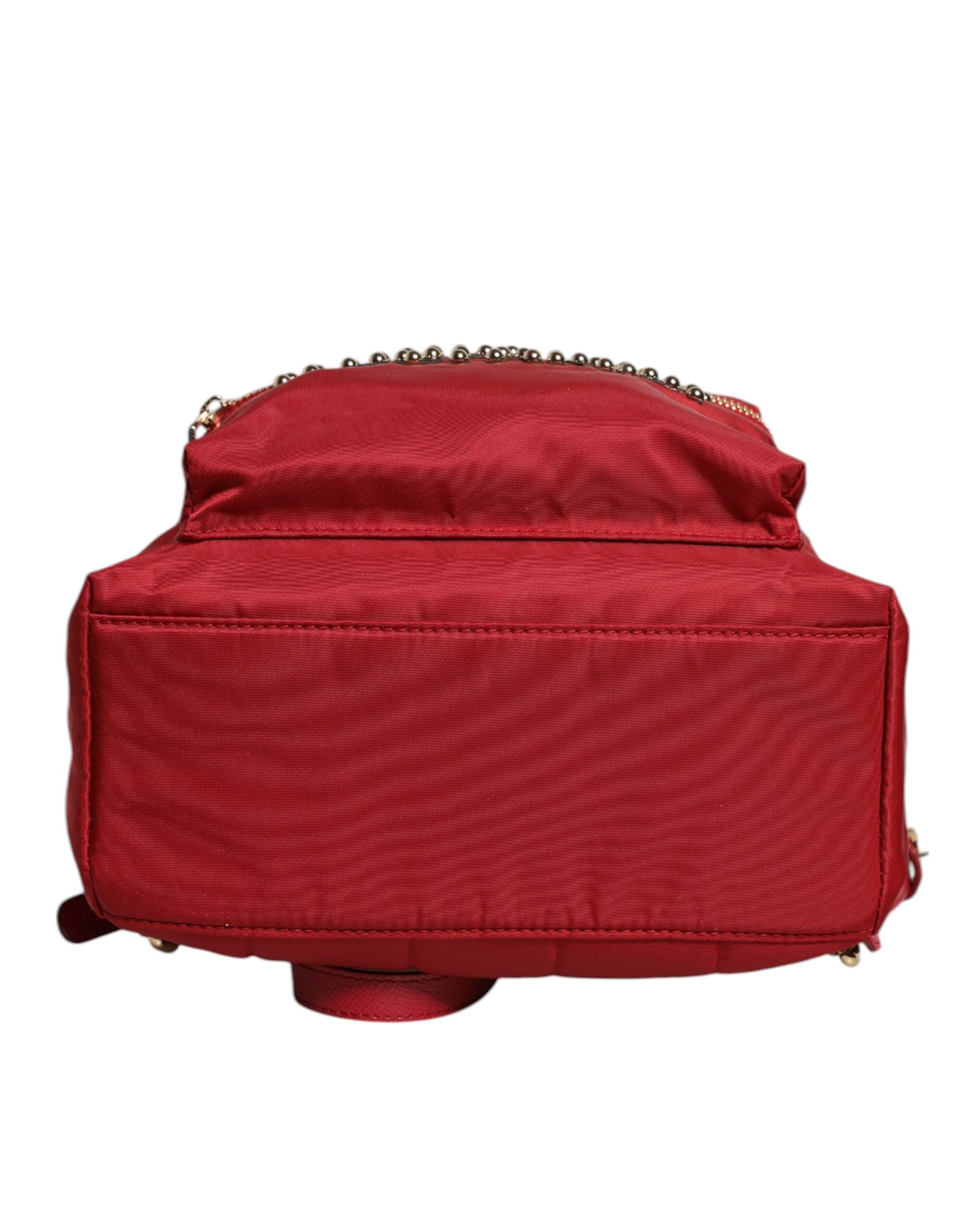 Red #DGFAMILY VULCANO Embellishment Backpack Bag - ventzia