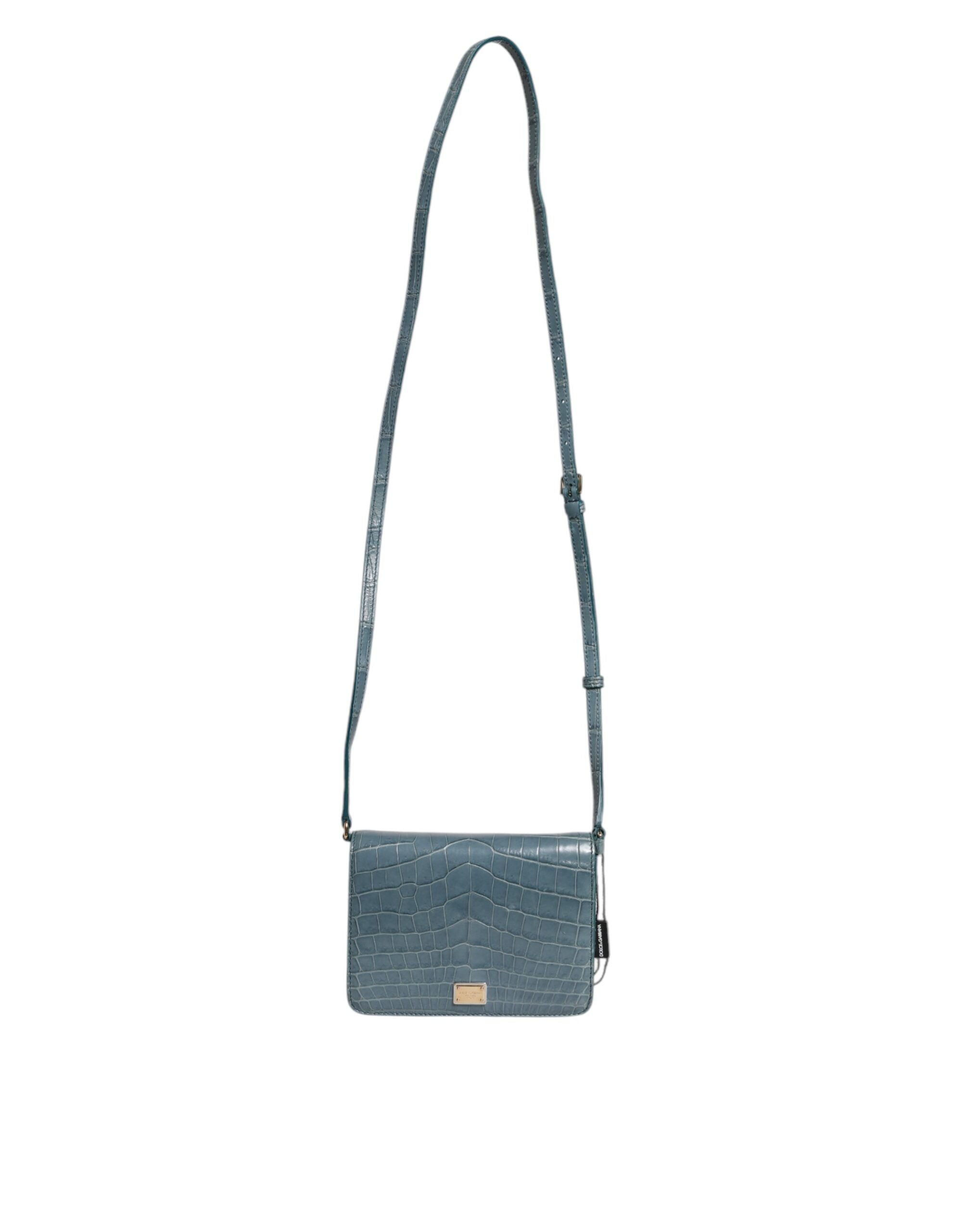 Green Exotic Leather DG Plaque Crossbody Mini Bag - ventzia
