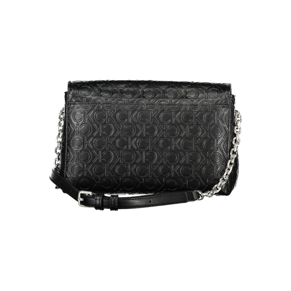 Black Polyester Handbag - ventzia