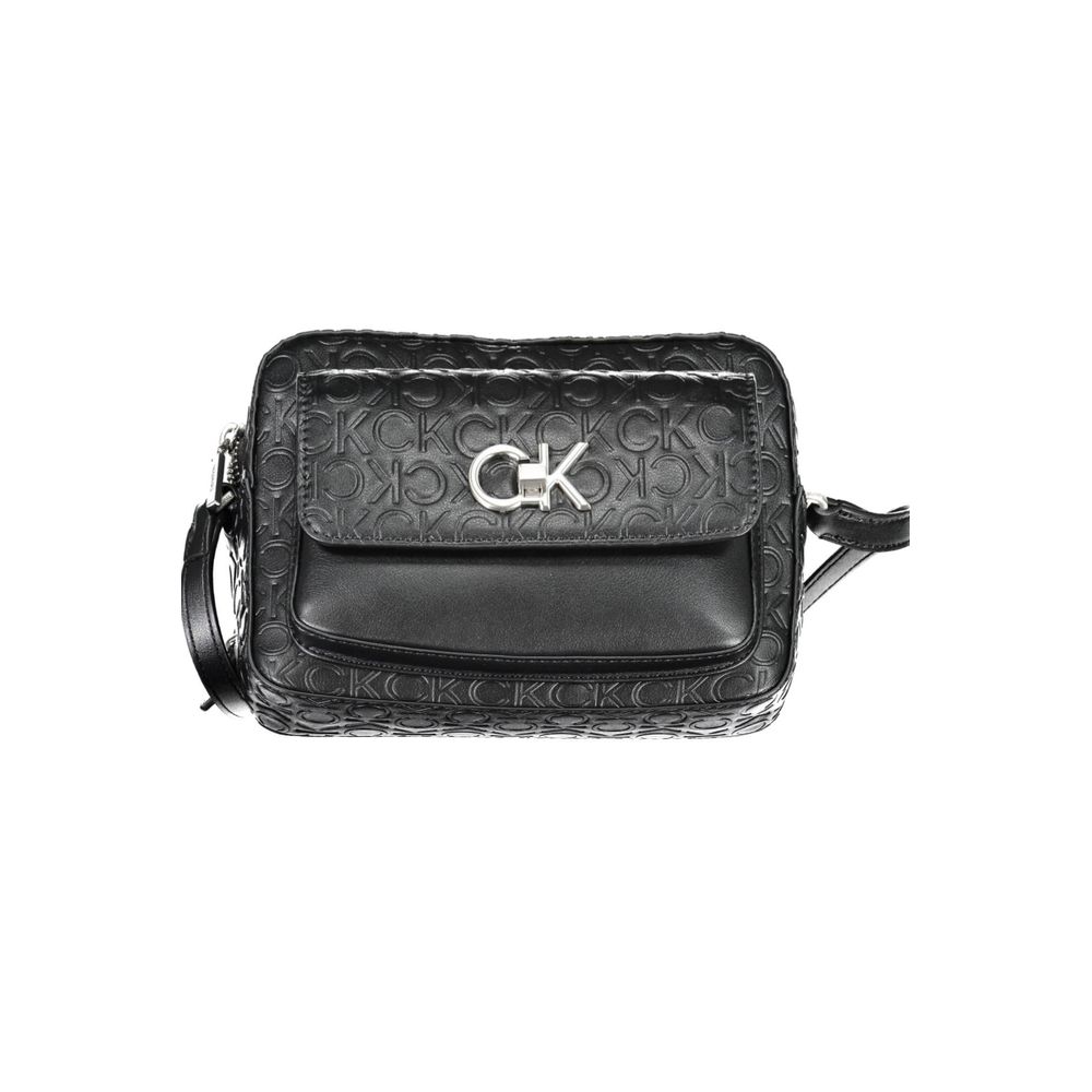 Black Polyester Women's Shoulder Bag - ventzia