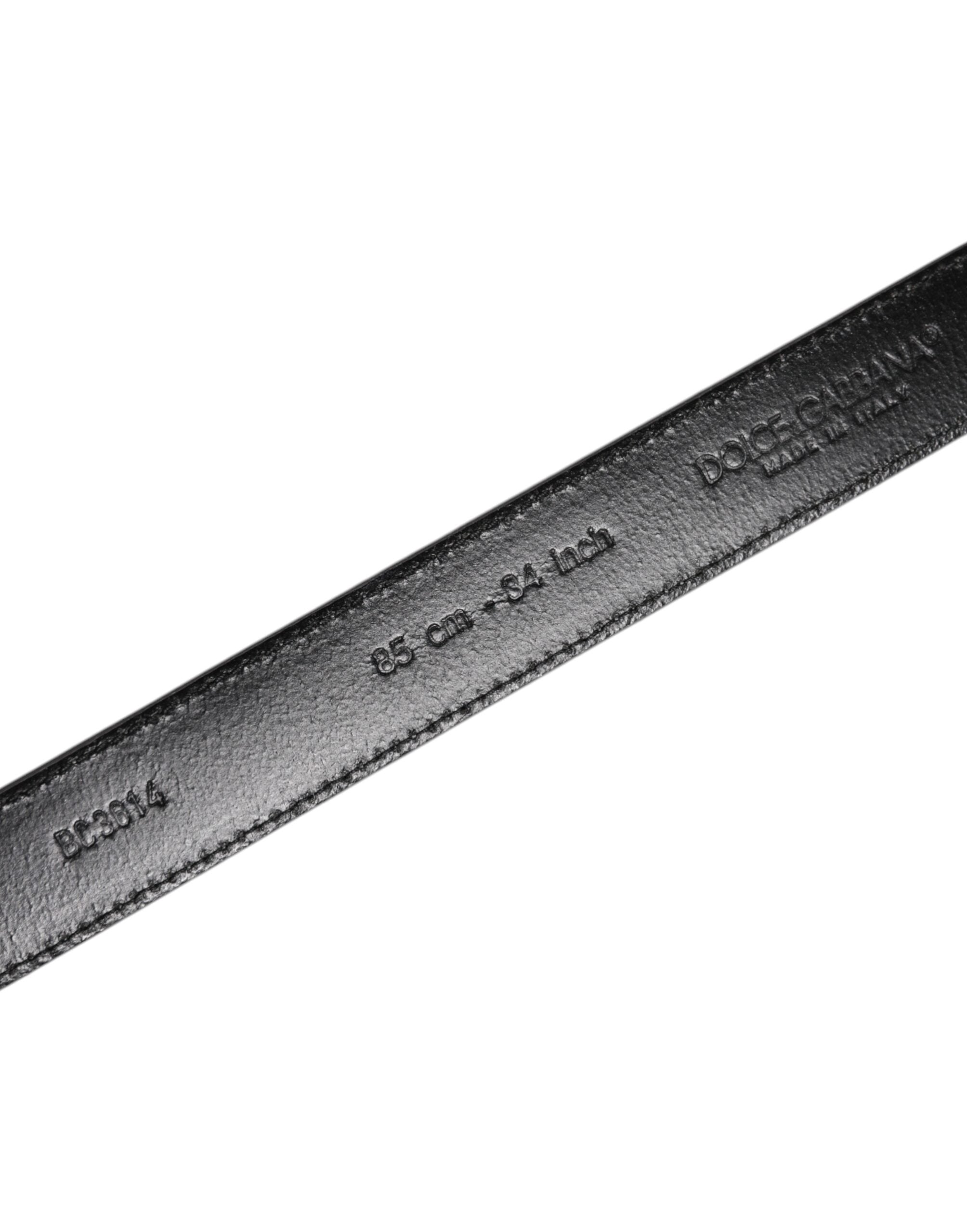 Gray Leather Silver Tone Metal Buckle Belt - ventzia