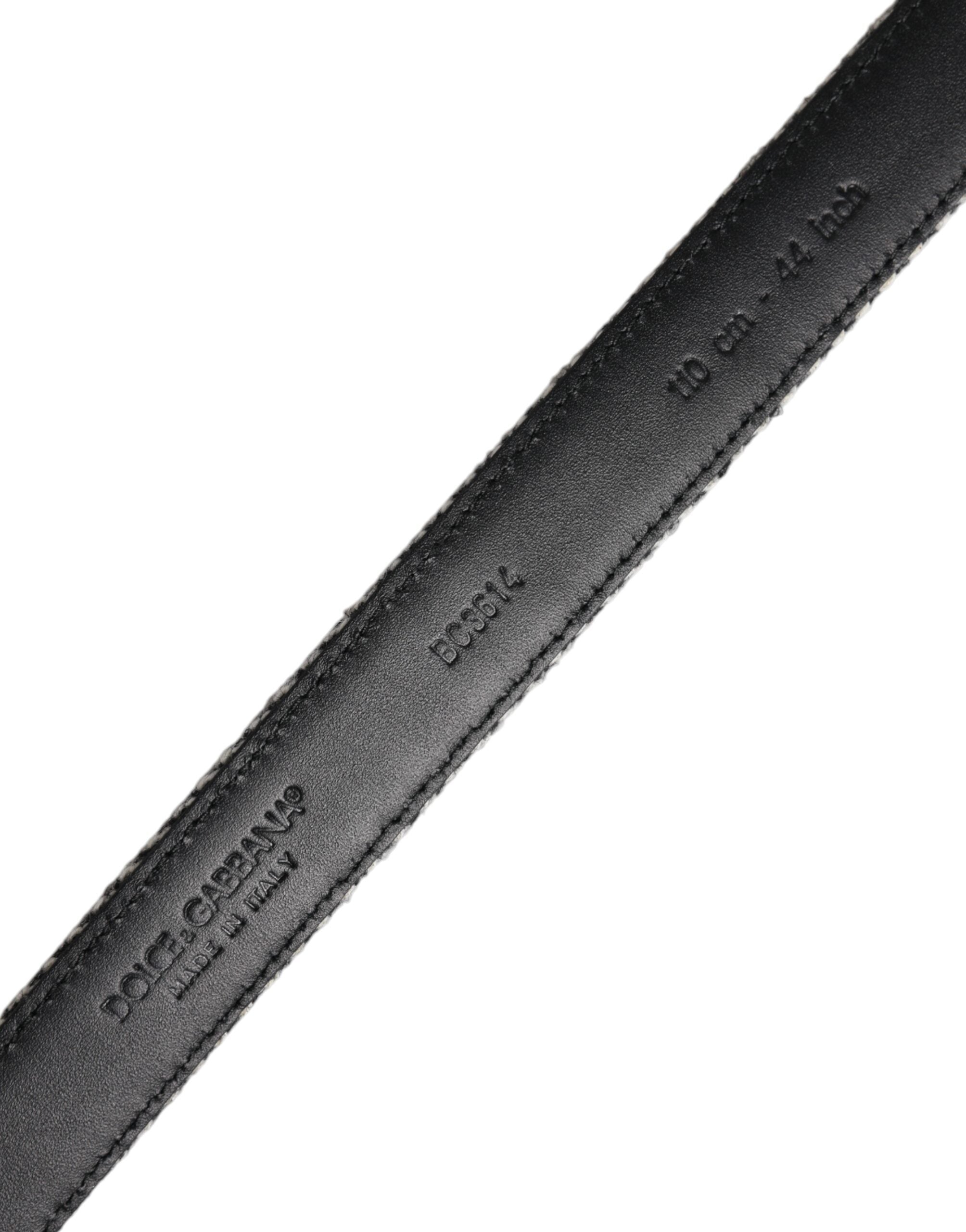 Black White Silver Tone Metal Buckle Belt - ventzia