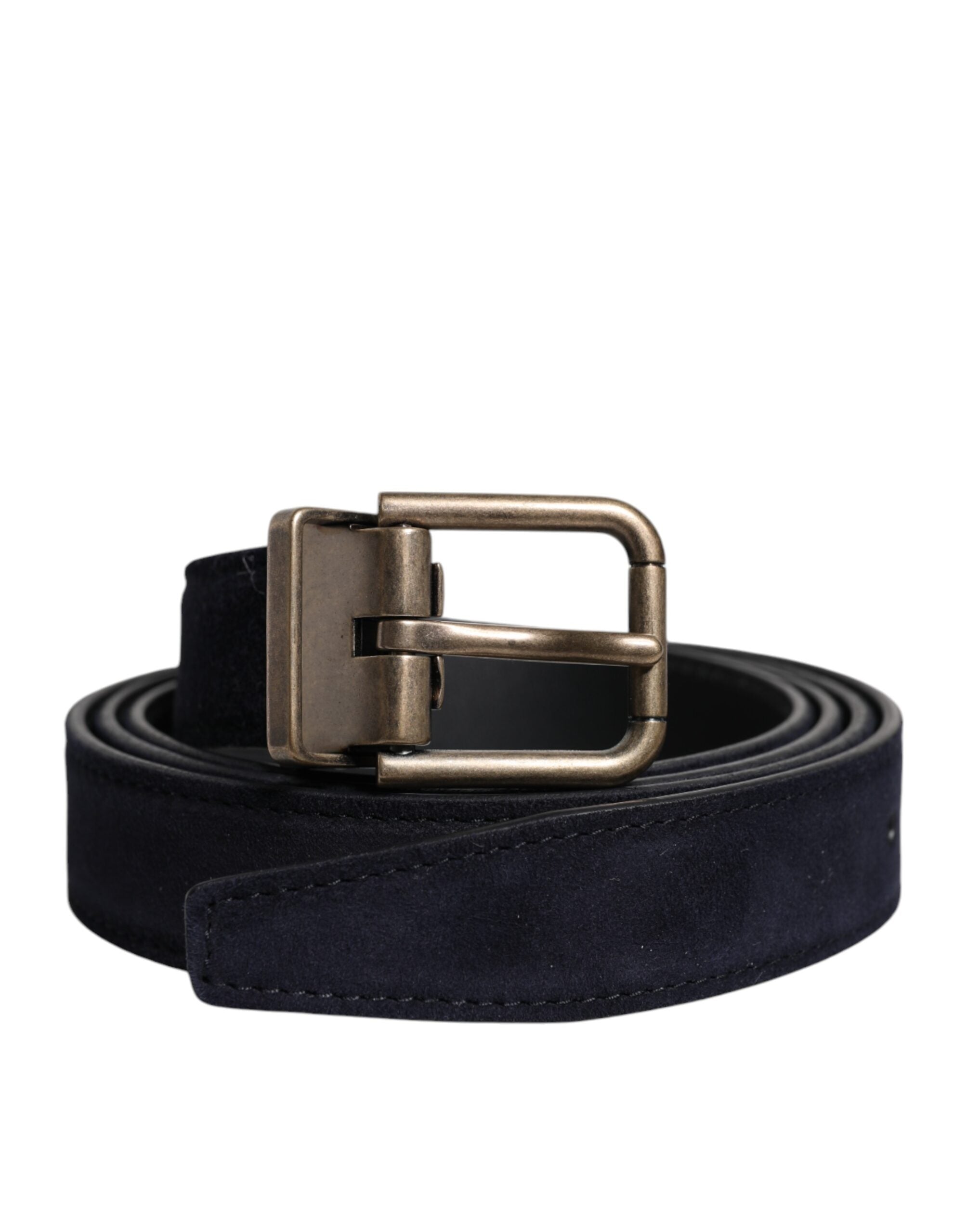 Black Goat Leather Metal Buckle Classic Belt - ventzia