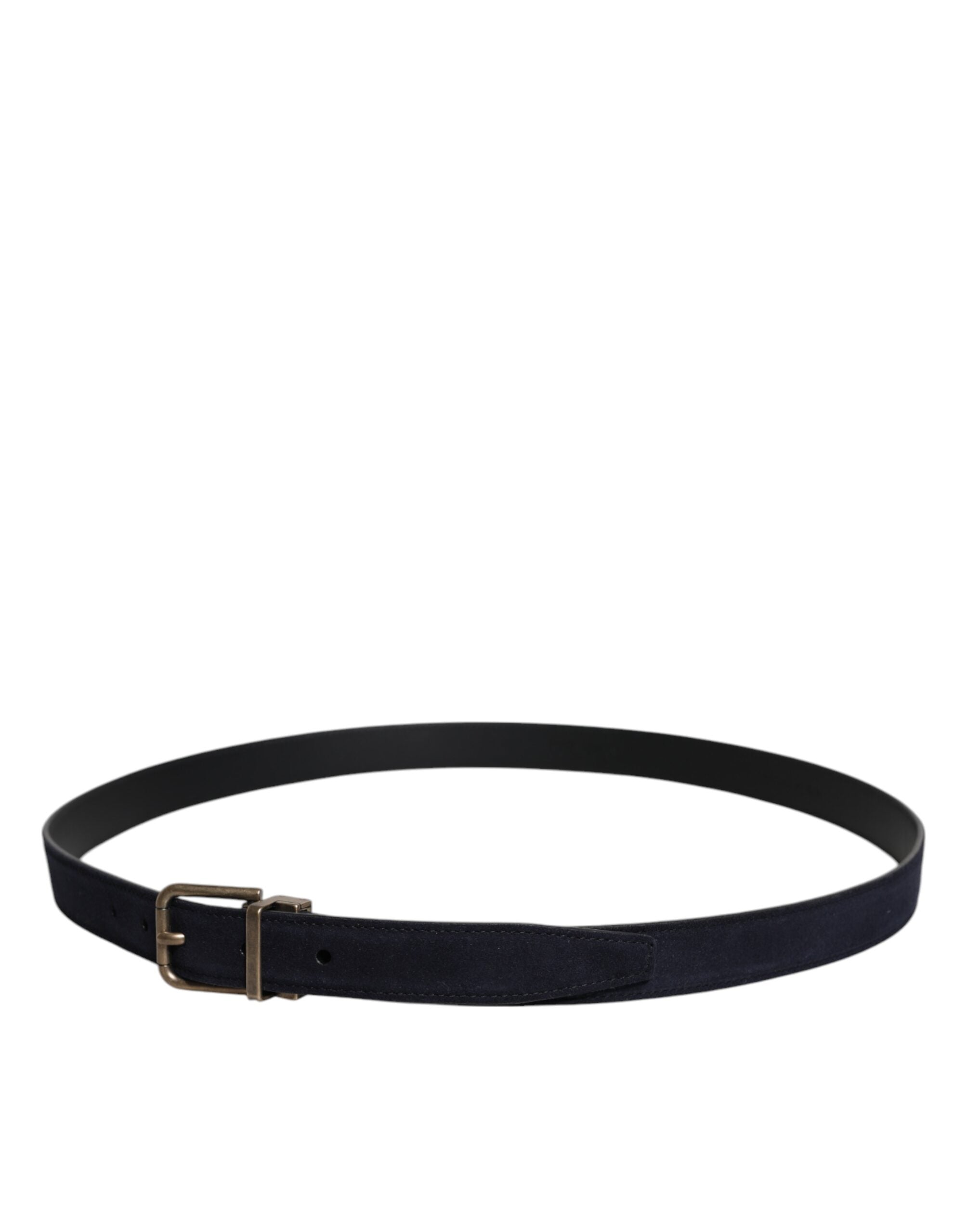 Black Goat Leather Metal Buckle Classic Belt - ventzia