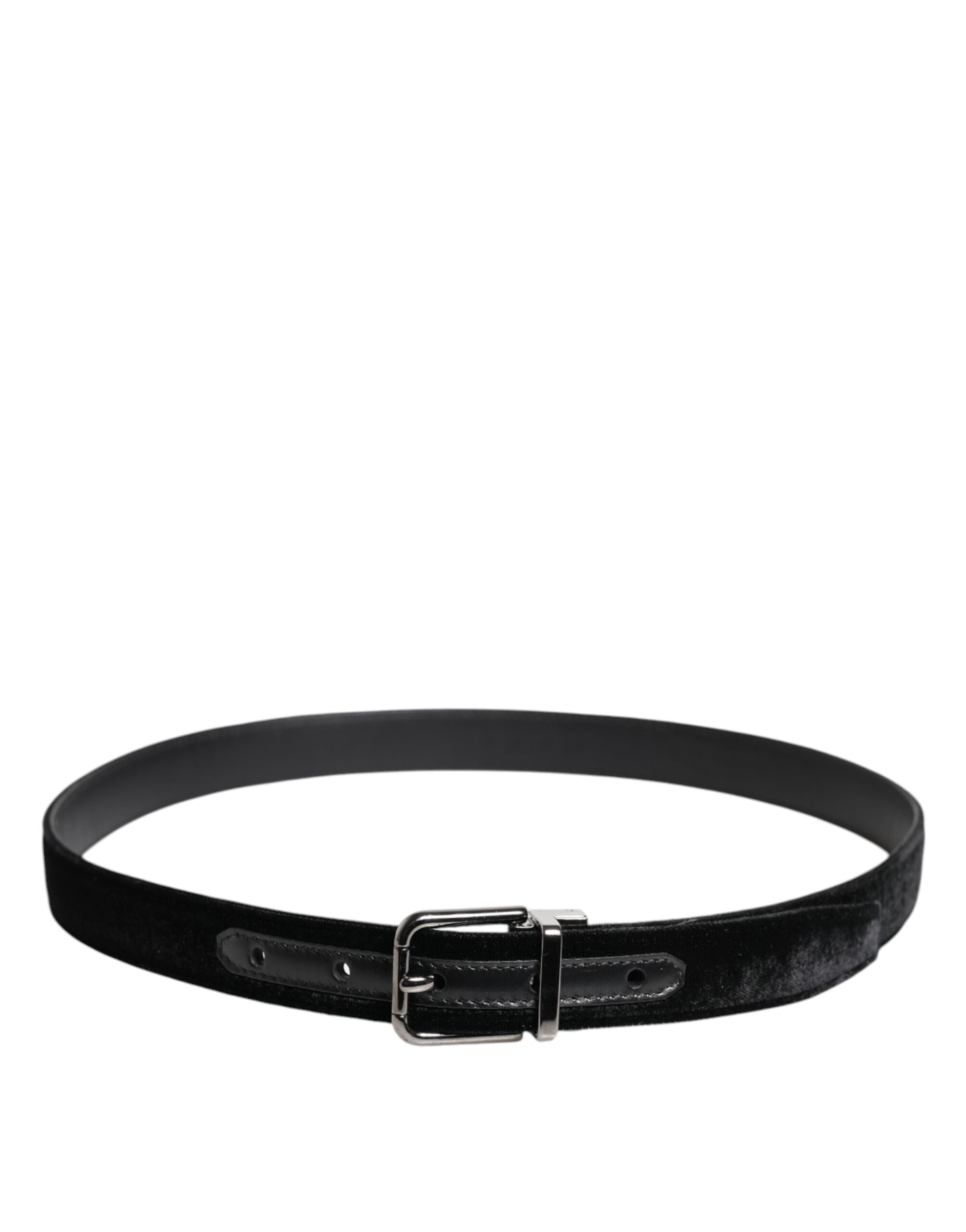 Black Leather Metal Buckle Classic Belt - ventzia