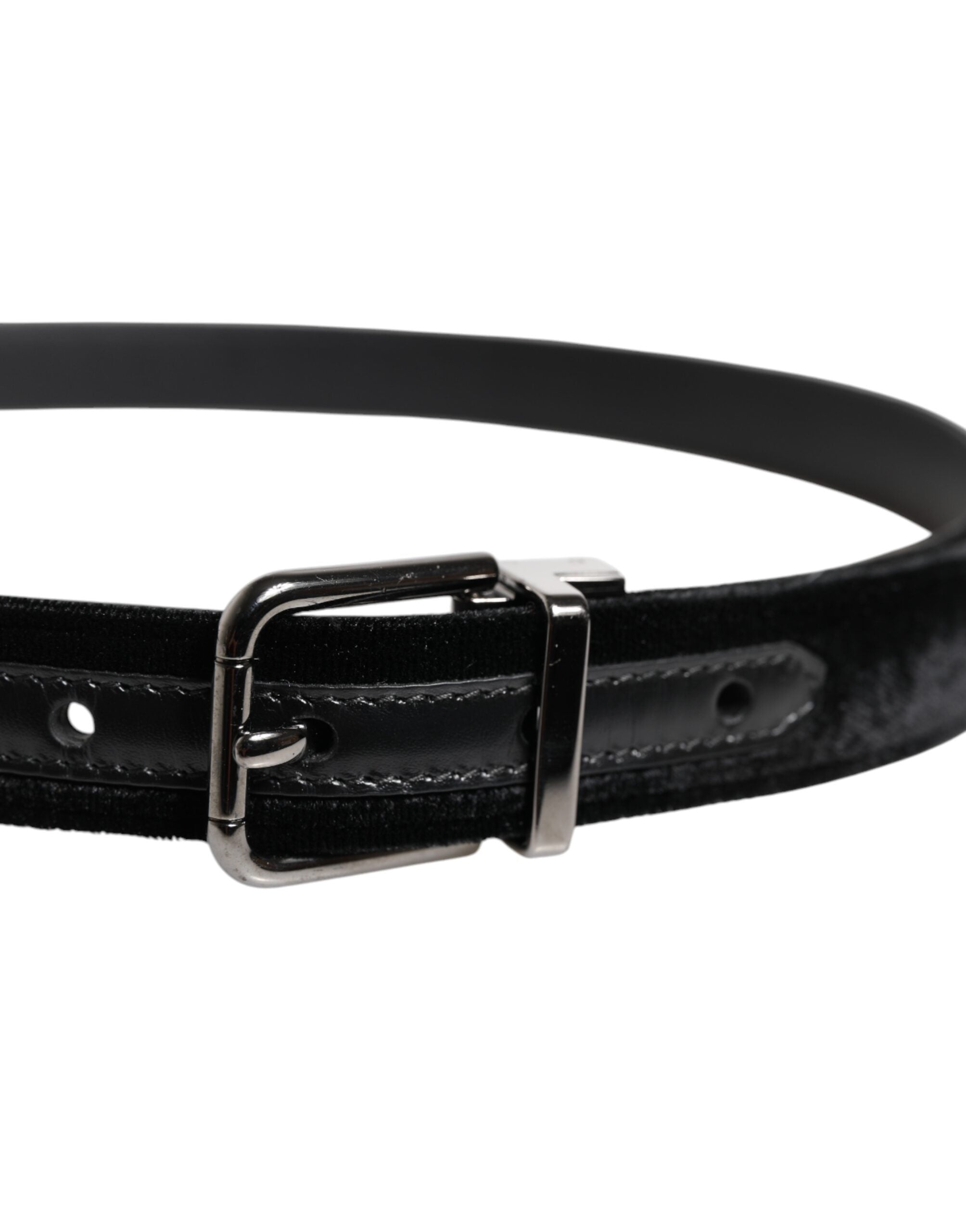 Black Leather Metal Buckle Classic Belt - ventzia