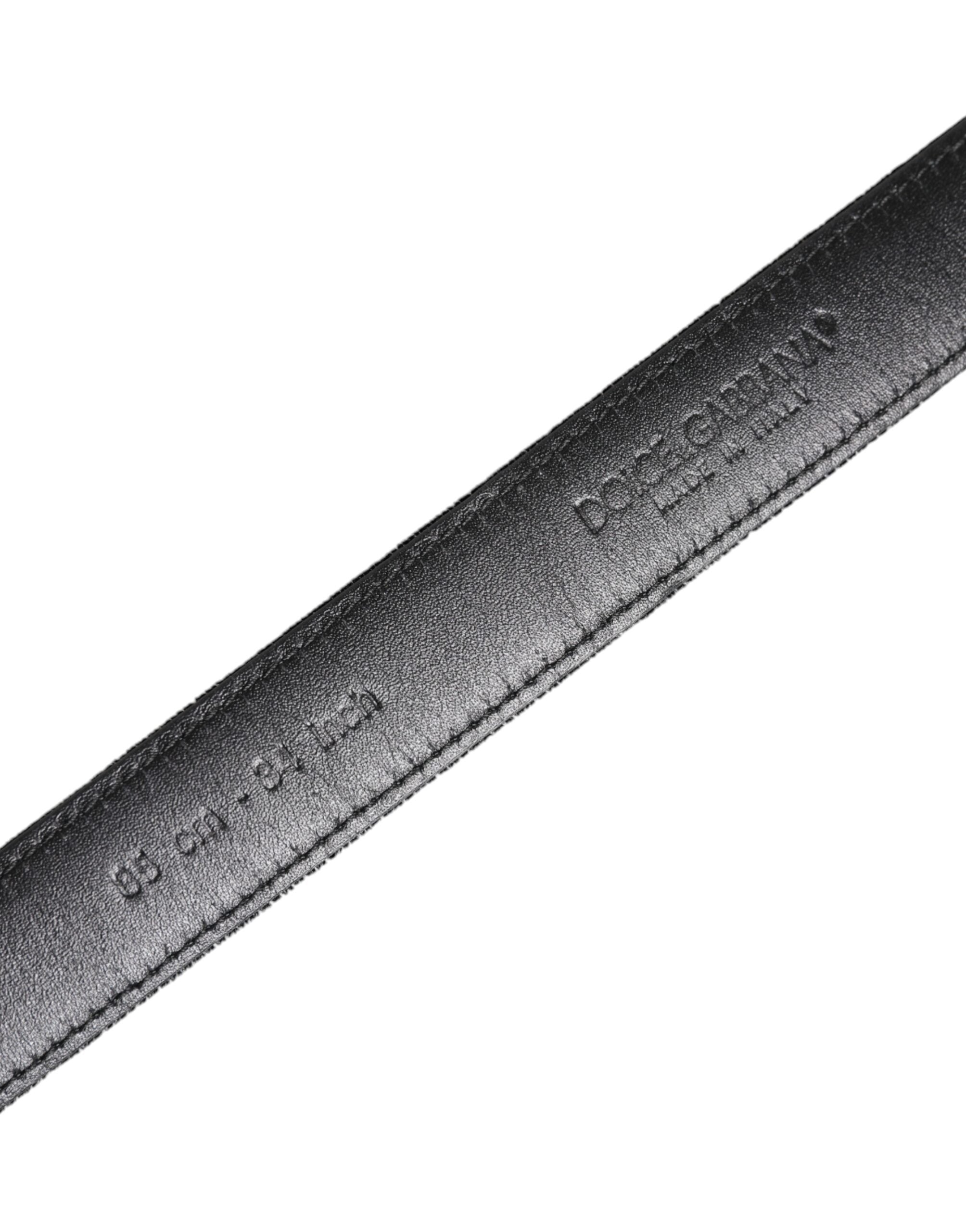Black Leather Metal Buckle Classic Belt - ventzia