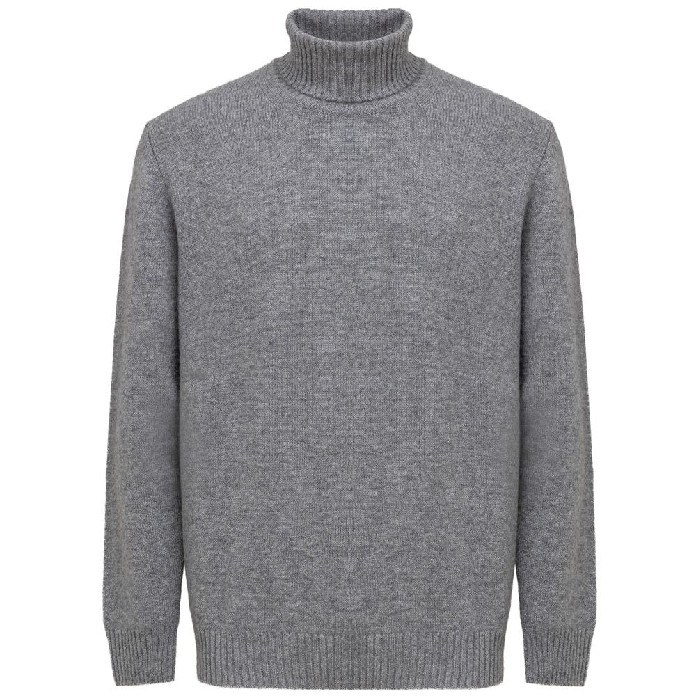 Gray Cashmere Turtleneck - ventzia