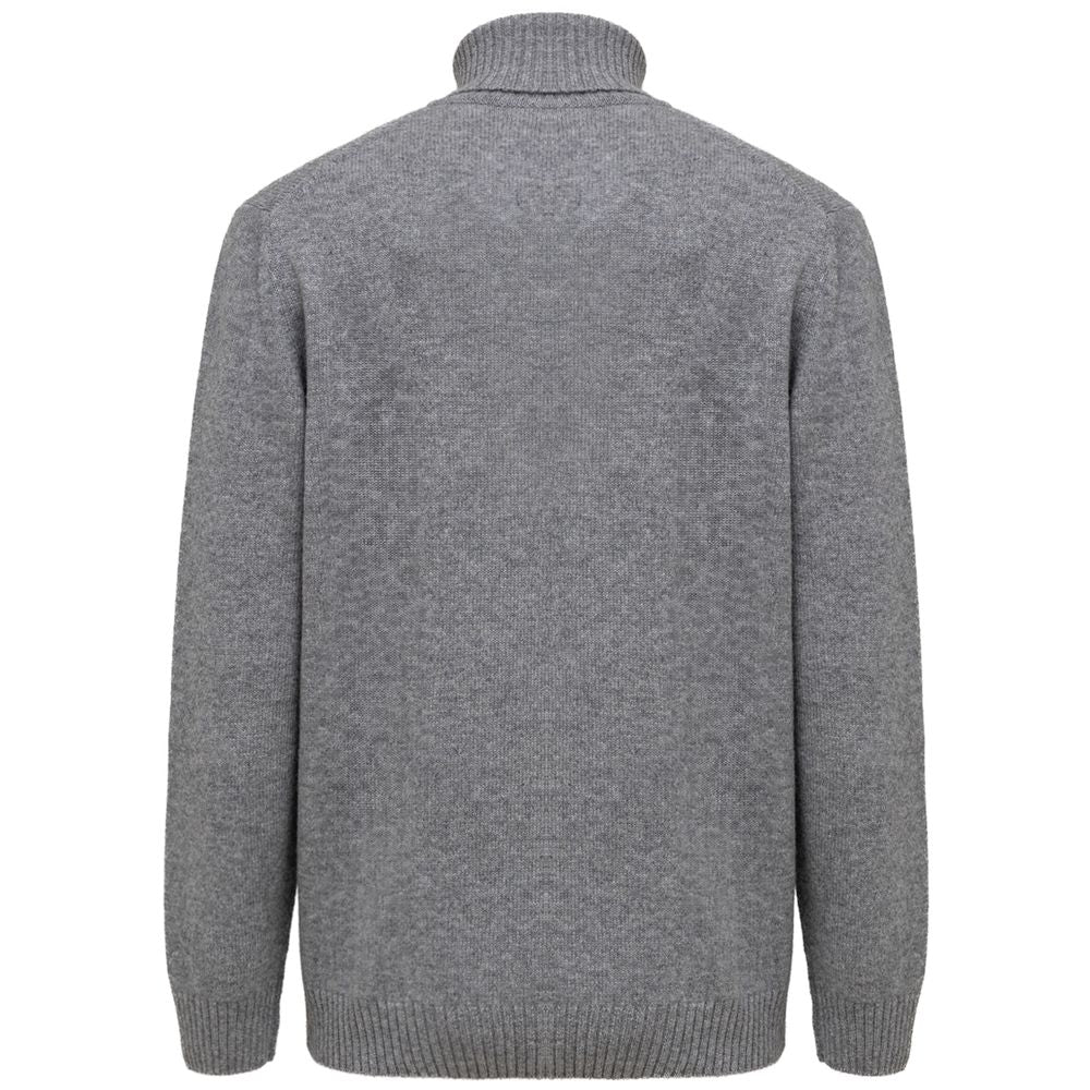 Gray Cashmere Turtleneck - ventzia