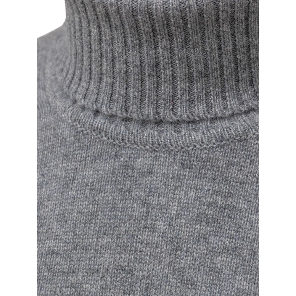 Gray Cashmere Turtleneck - ventzia