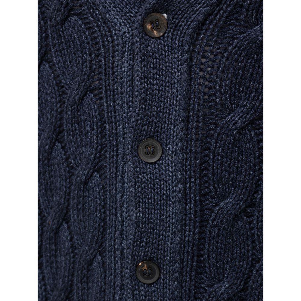 Blue Cashmere Cardigan - ventzia