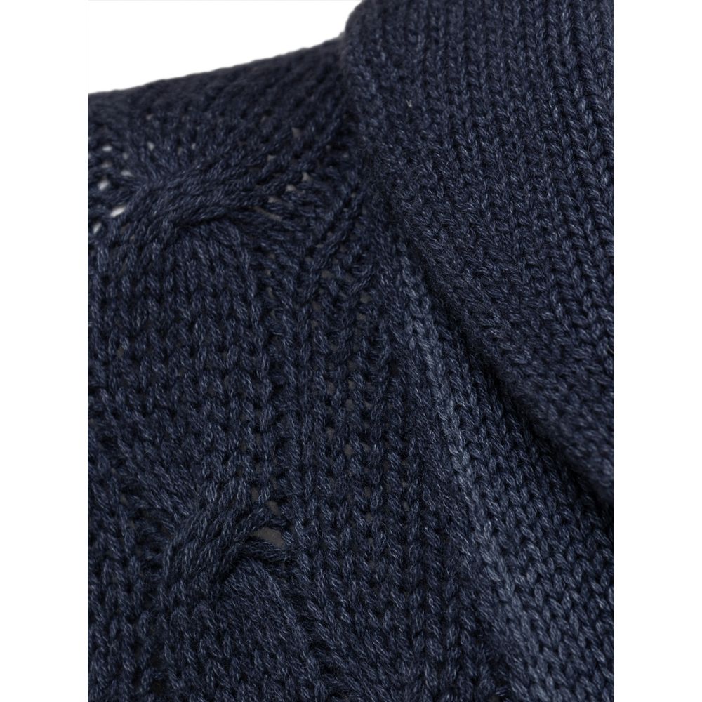Blue Cashmere Cardigan - ventzia