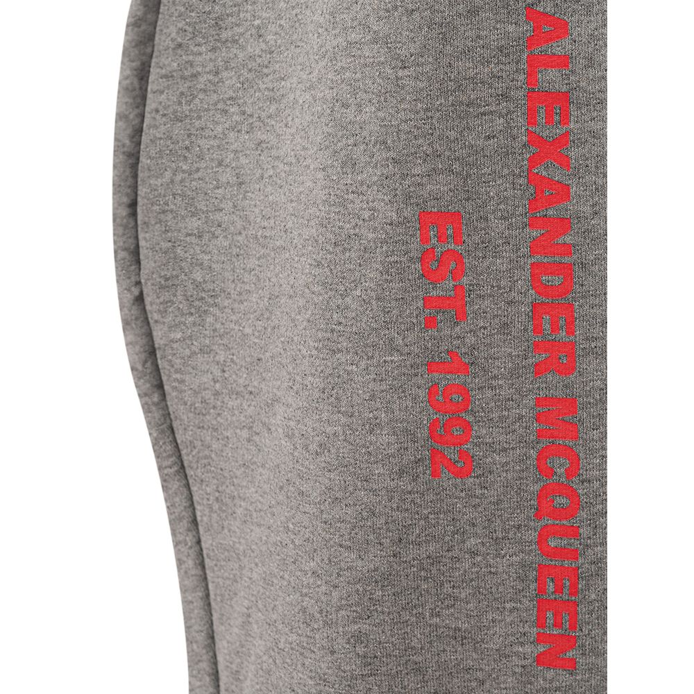 Chic Gray Cotton Blend Trousers - ventzia