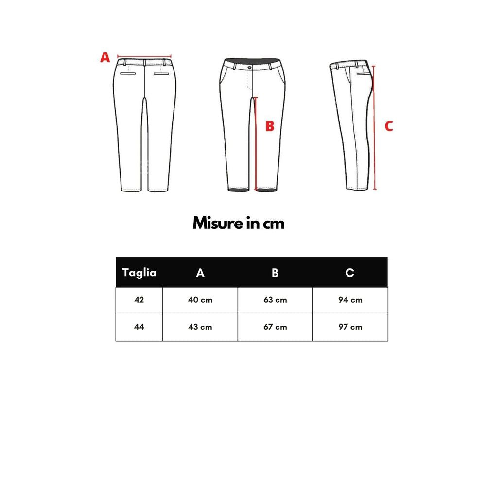 Chic Gray Cotton Blend Trousers - ventzia