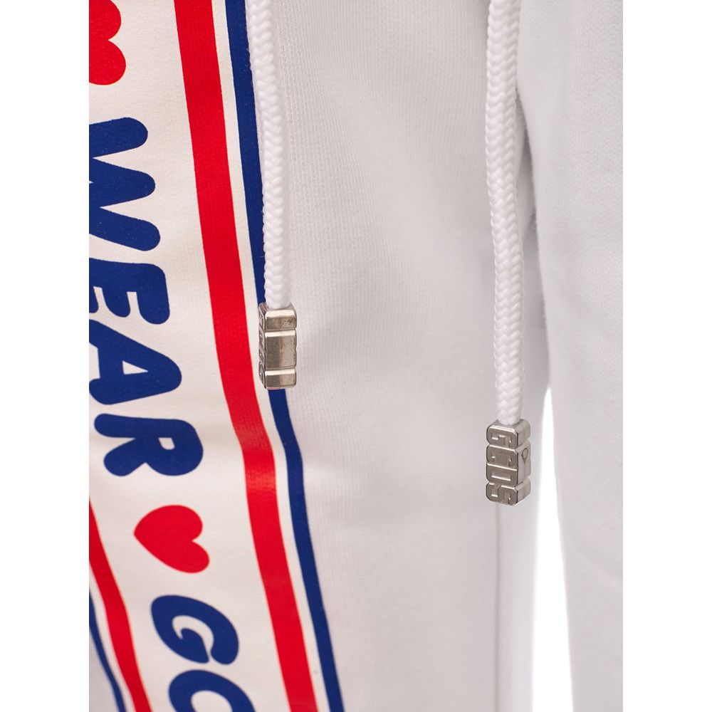 White Cotton Joggers Workout Pant - ventzia