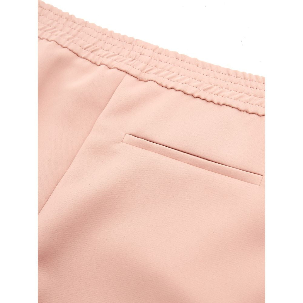 Elegant Pink Polyester Pants for Women - ventzia