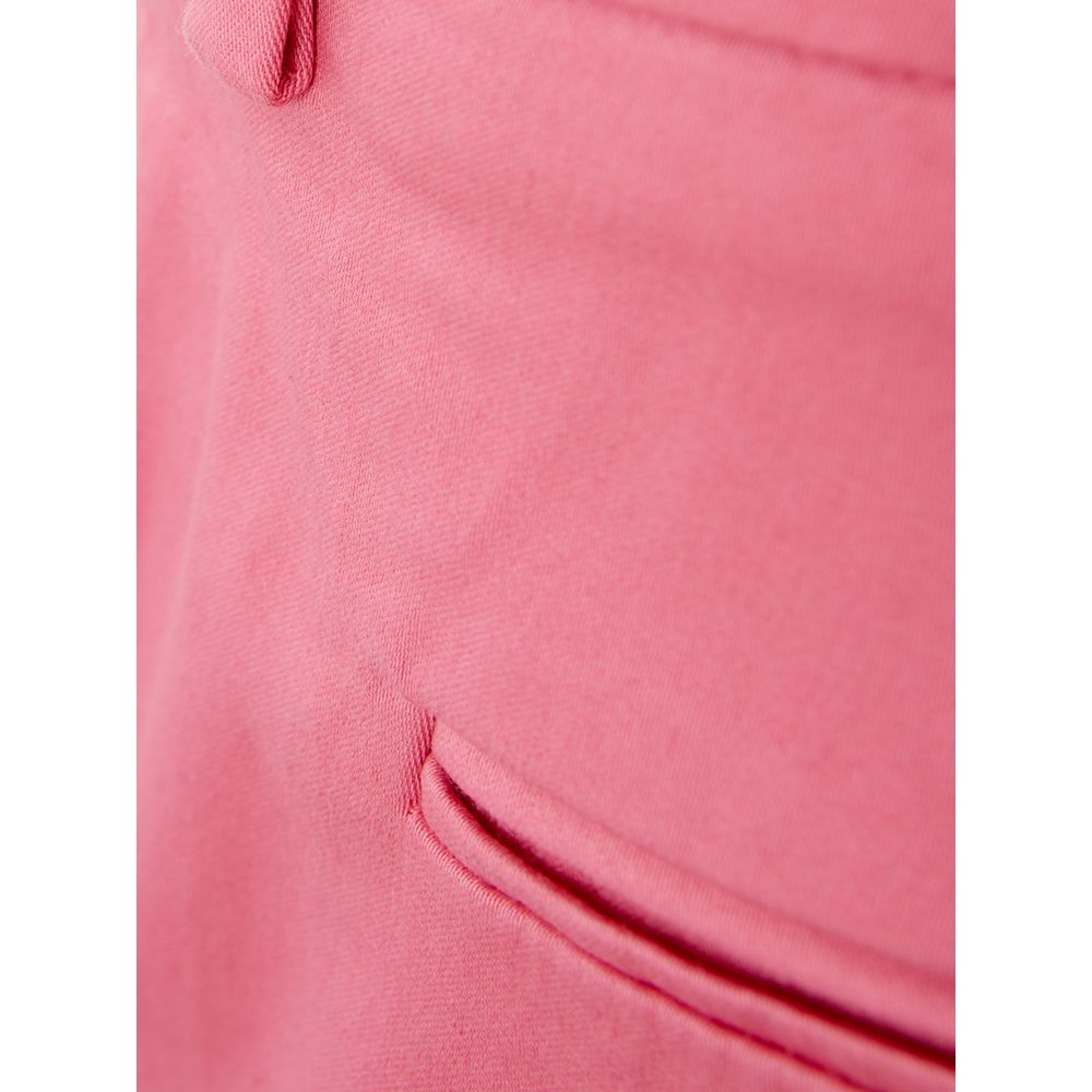 Elegant Cotton Pink Trousers for Sophisticated Style - ventzia