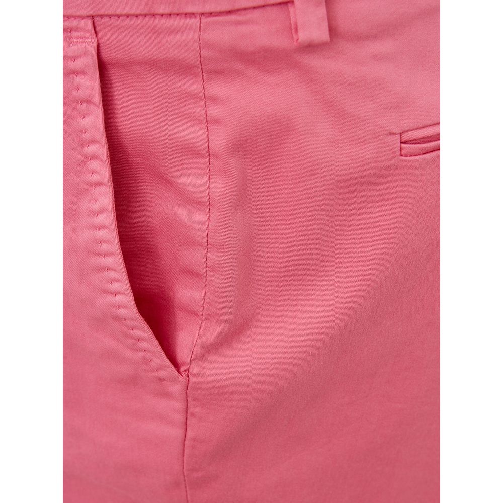 Elegant Cotton Pink Trousers for Sophisticated Style - ventzia