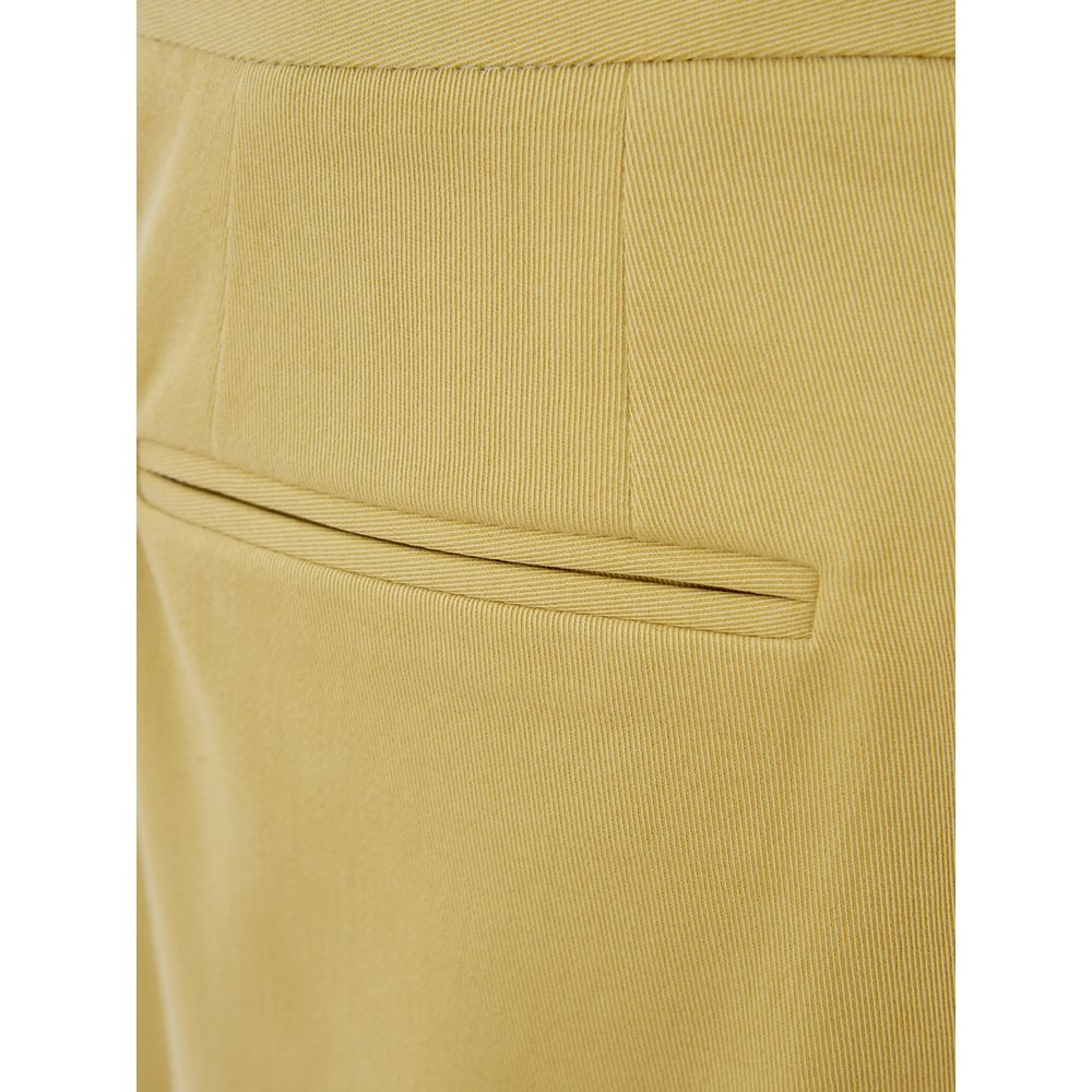 Golden Elegance Cotton Pants - ventzia