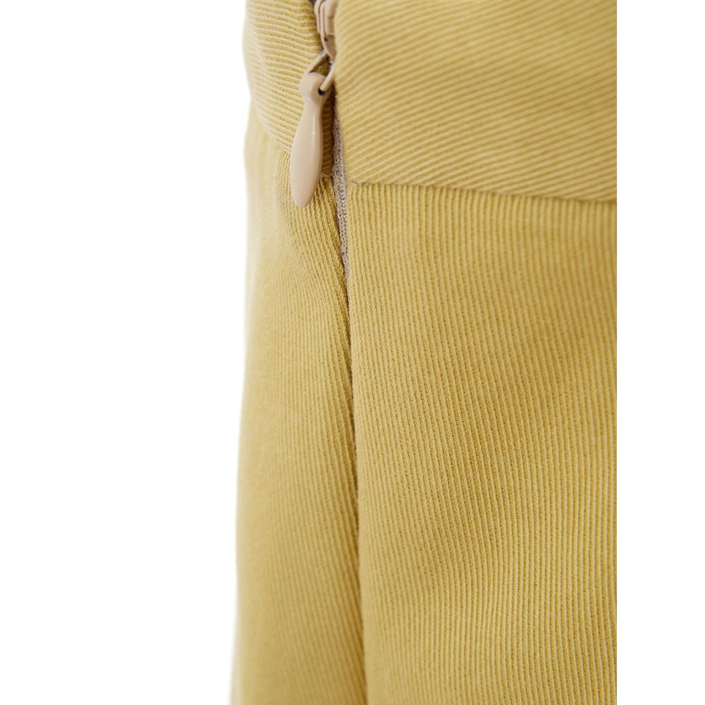 Golden Elegance Cotton Pants - ventzia