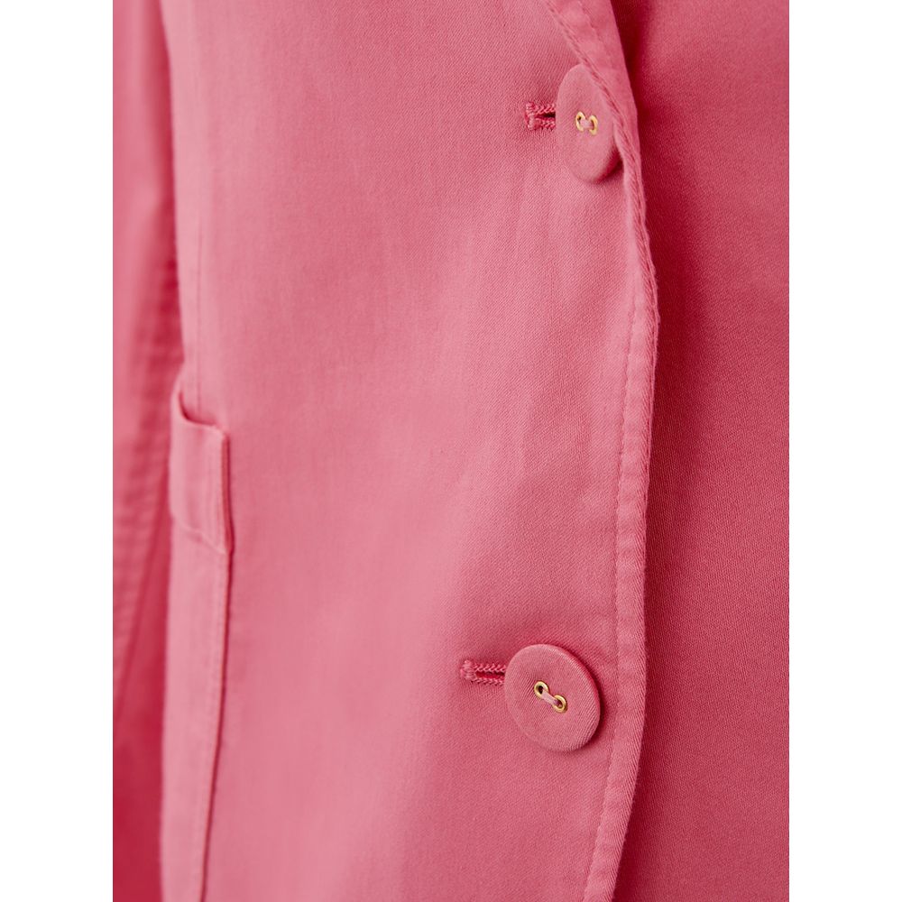 Elegant Pink Cotton Jacket for Her - ventzia