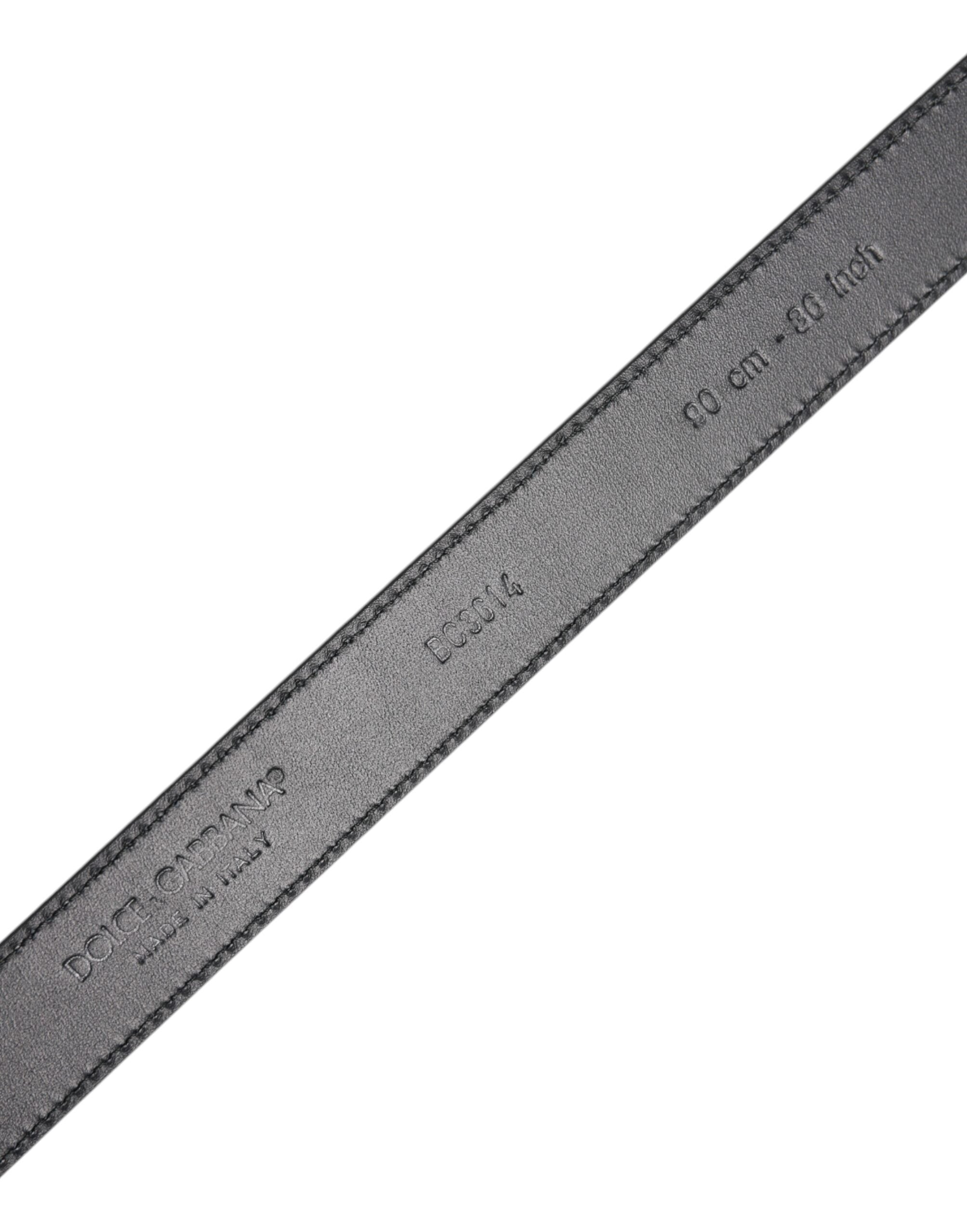Black Calf Leather Classic Metal Buckle Belt - ventzia