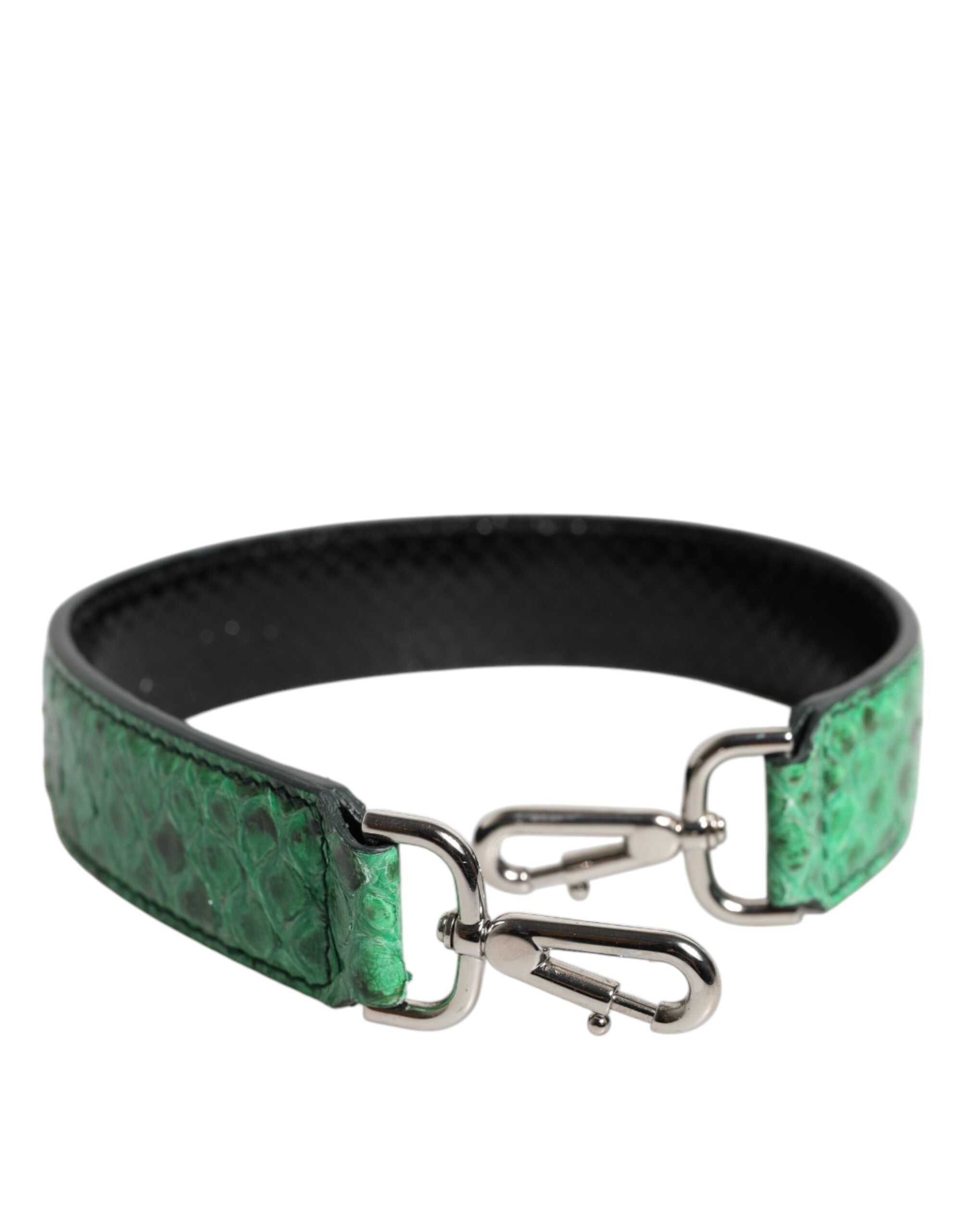 Black Green Exotic Leather Bag Shoulder Strap - ventzia