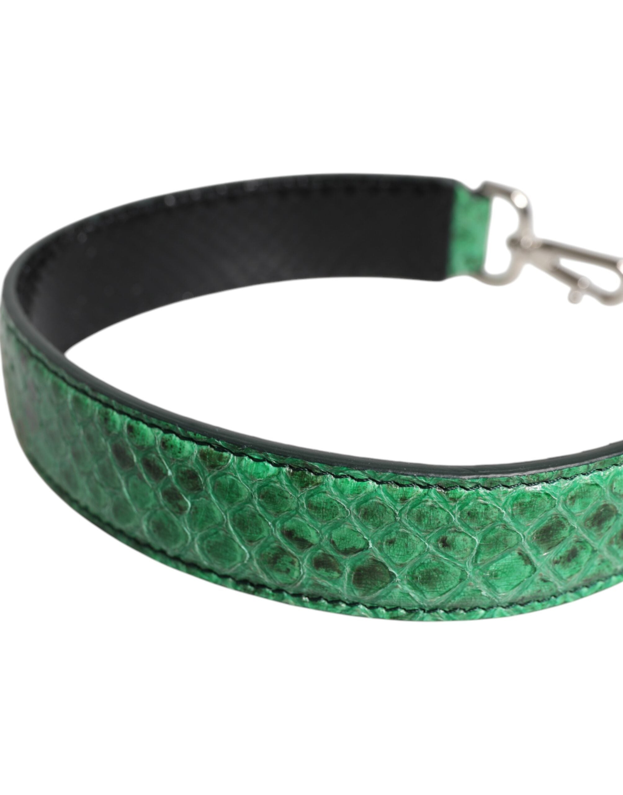 Black Green Exotic Leather Bag Shoulder Strap - ventzia