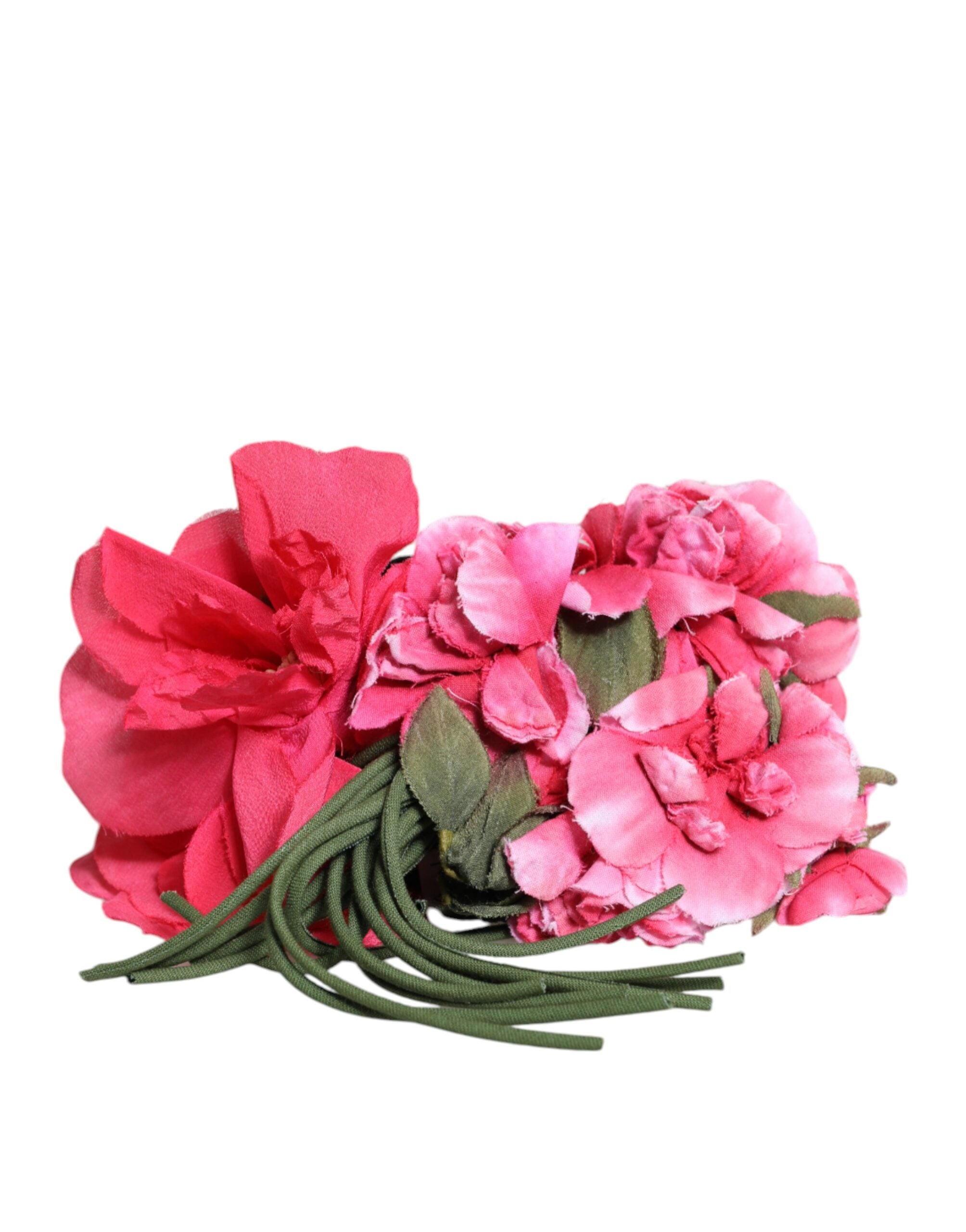 Multicolor Floral Applique Detail Tie Belt - ventzia