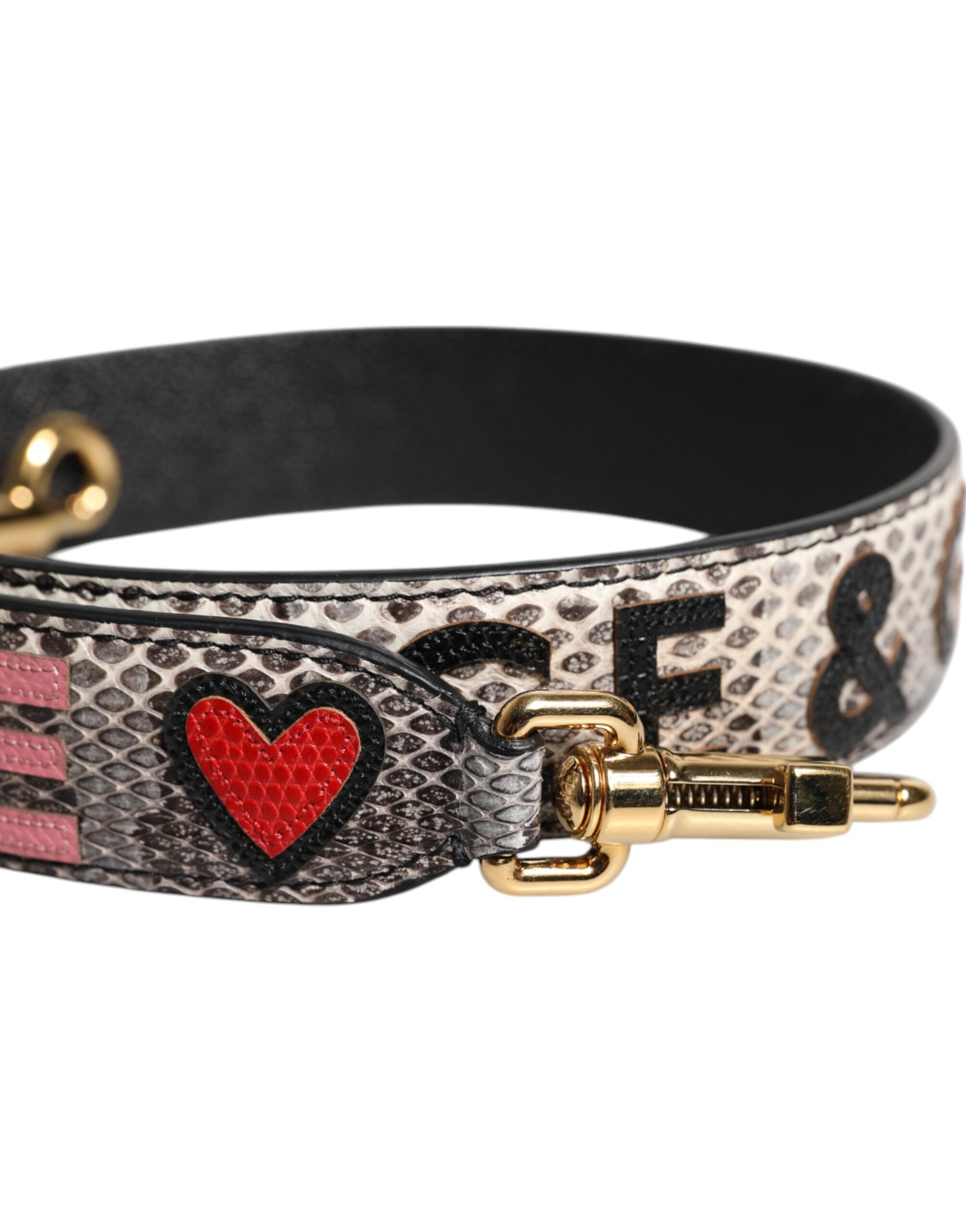 Multicolor DG AMORE Patch Bag Shoulder Strap - ventzia