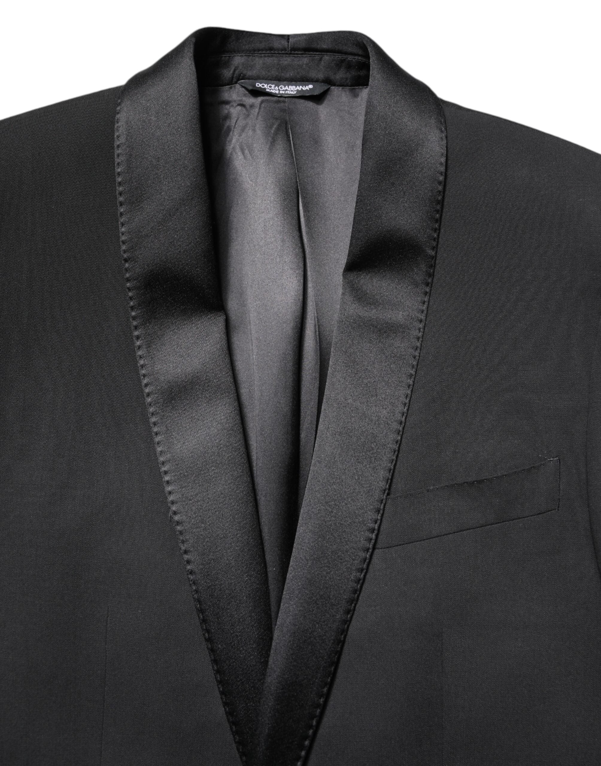 Black Single Breasted Men Coat MARTINI Blazer - ventzia