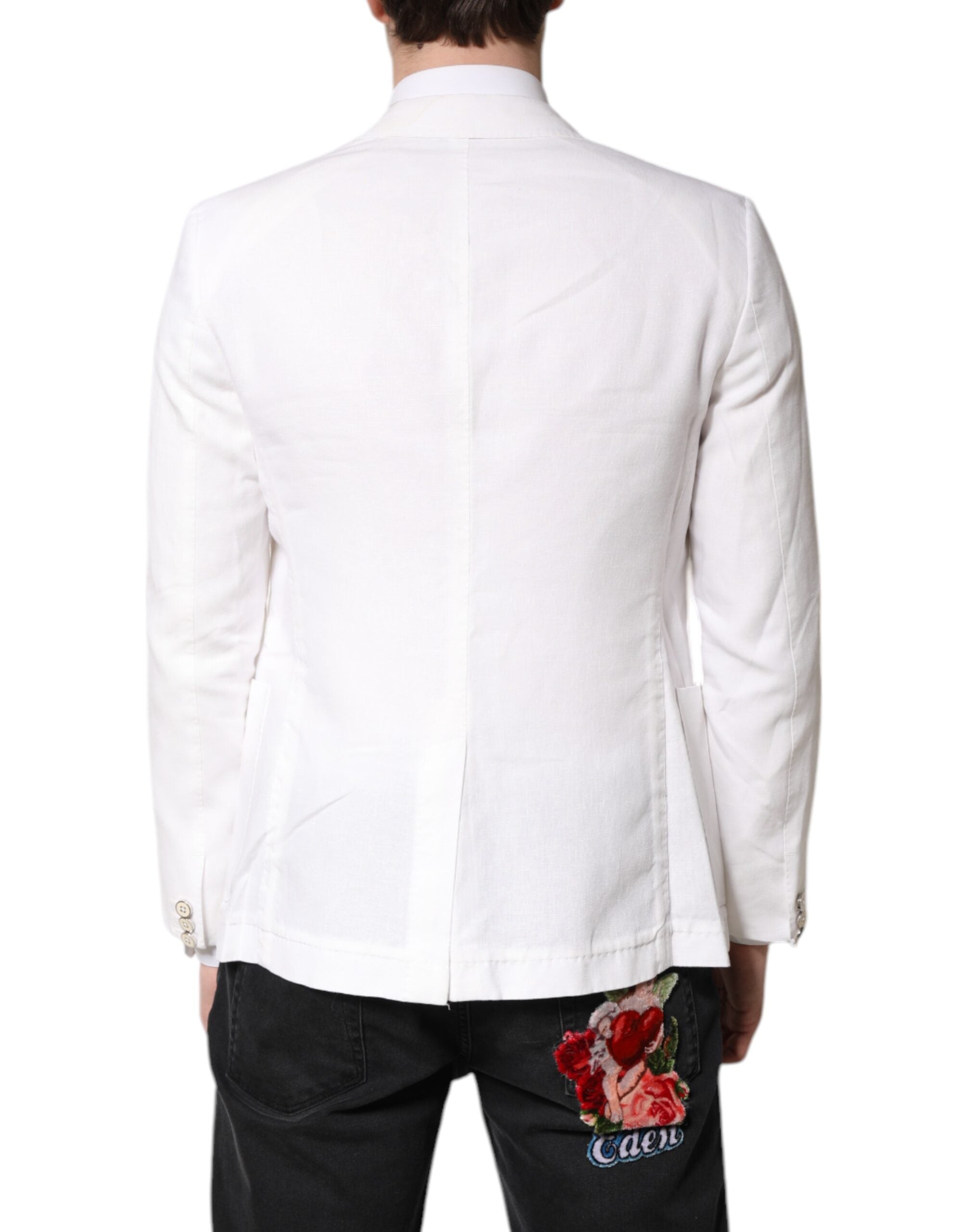 White Single Breasted Men Coat Blazer Suit - ventzia