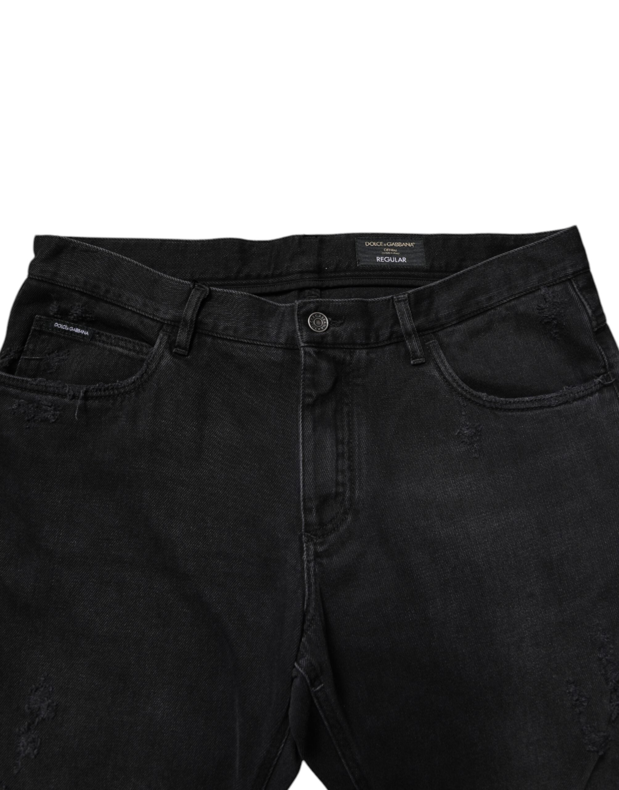 Black Cotton Skinny Men Denim Jeans - ventzia
