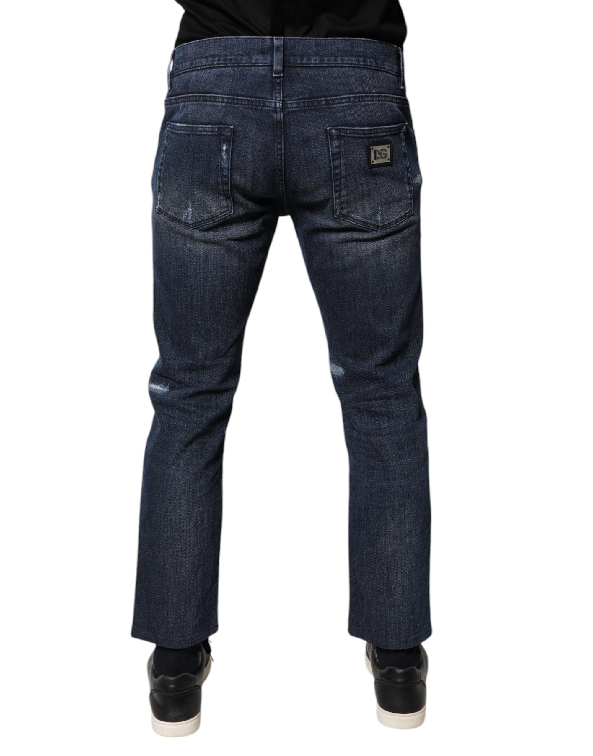 Blue Cotton Stretch Skinny Men Denim Jeans - ventzia
