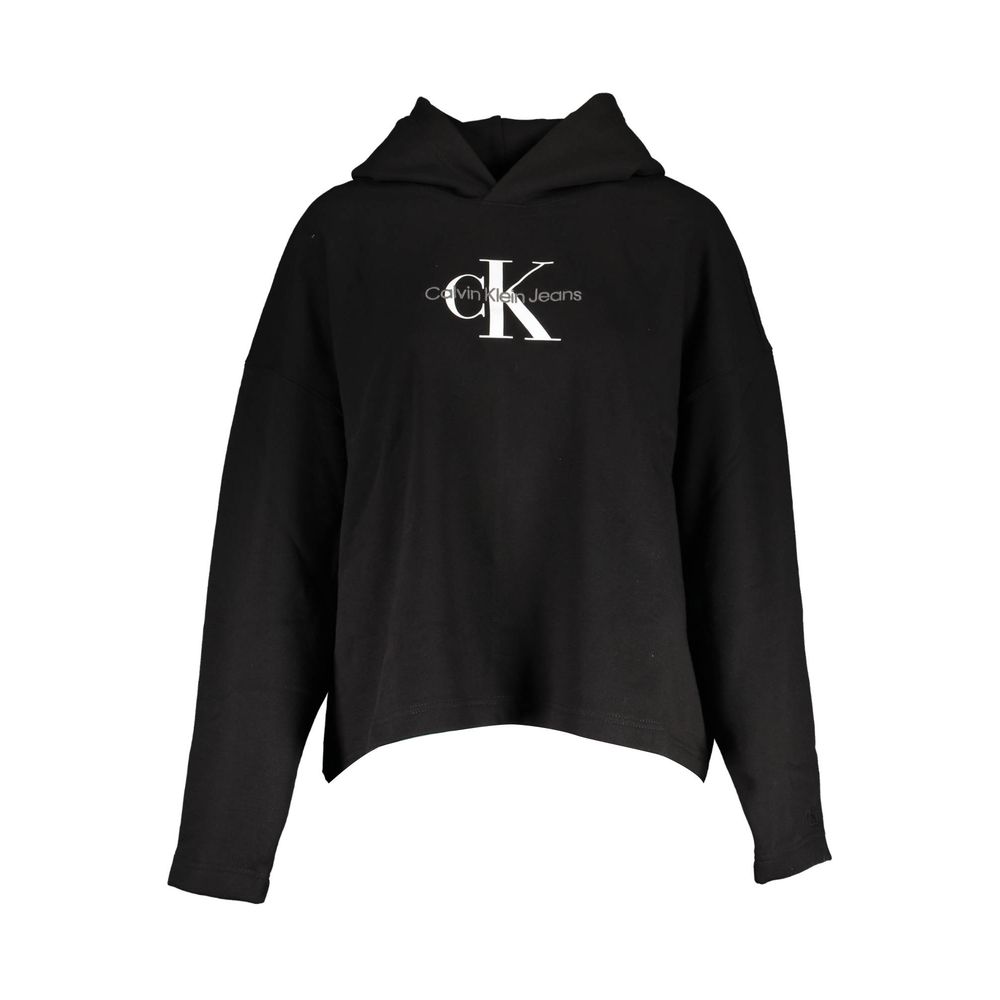 Black Cotton Women's Hoodie - ventzia