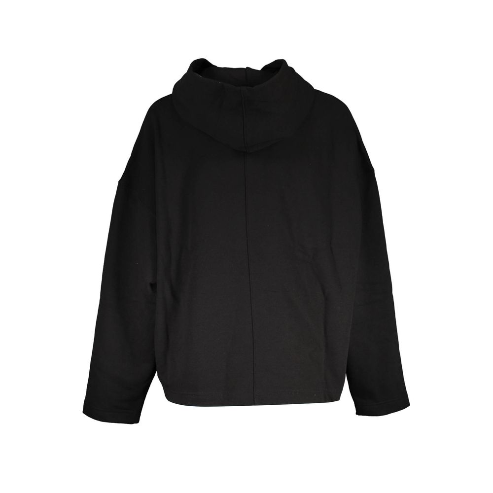 Black Cotton Women's Hoodie - ventzia