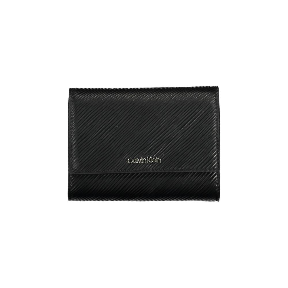 Black Polyurethane Women Wallet - ventzia