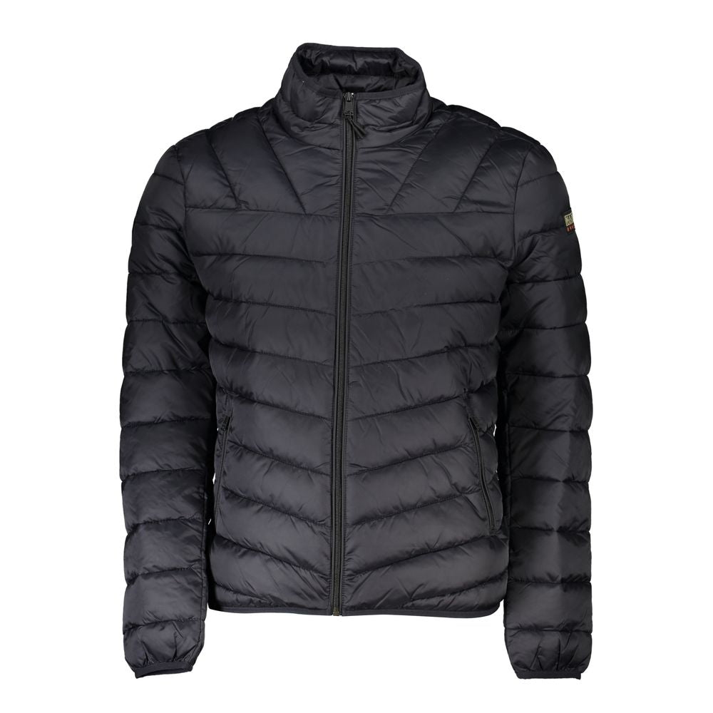 Black Polyamide Men Jacket - ventzia
