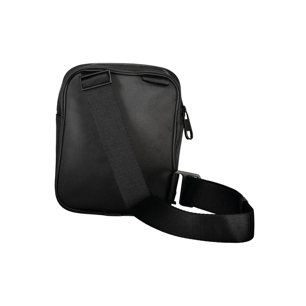 Black Polyester Men's Shoulder Bag - ventzia