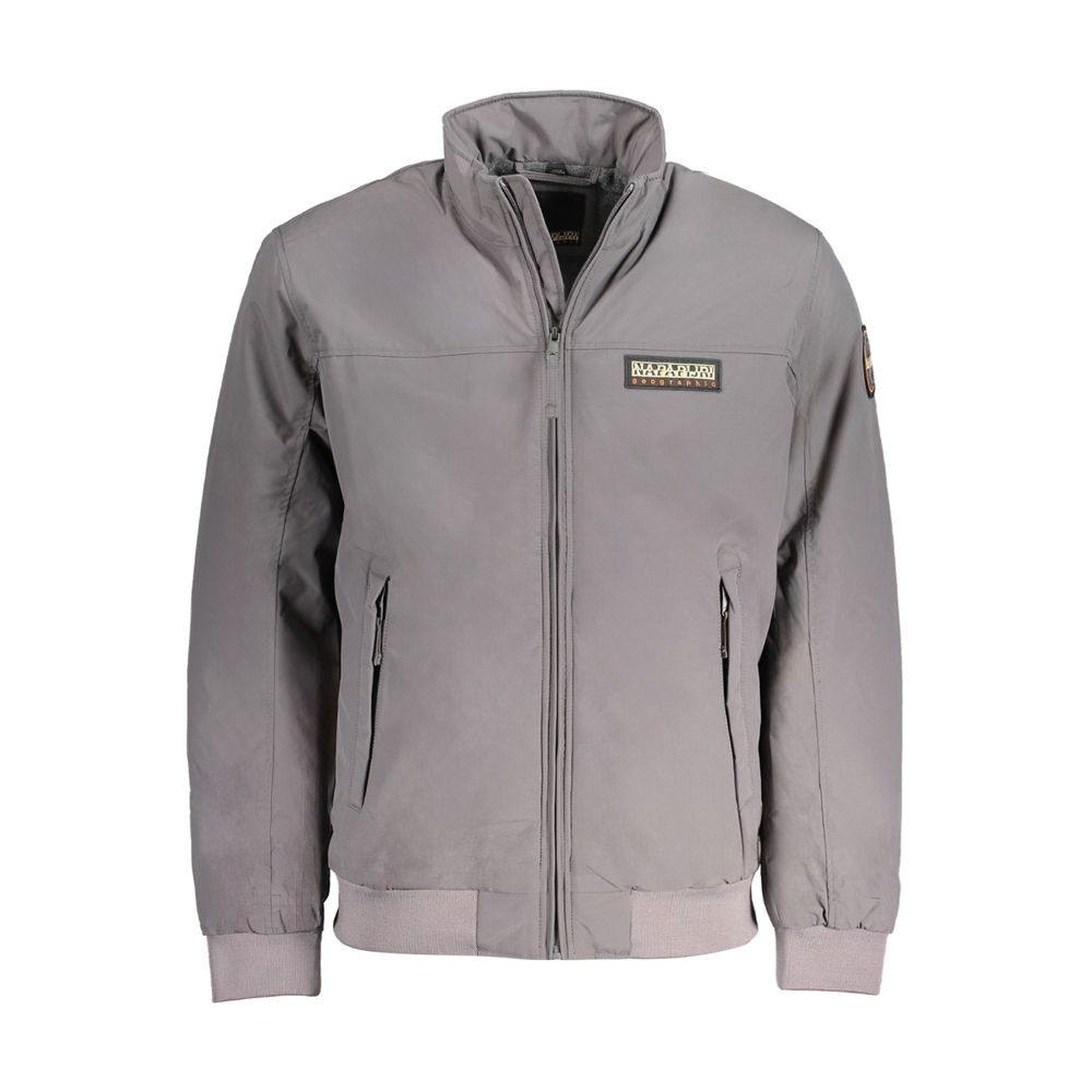 Gray Polyamide Jackets & Coat