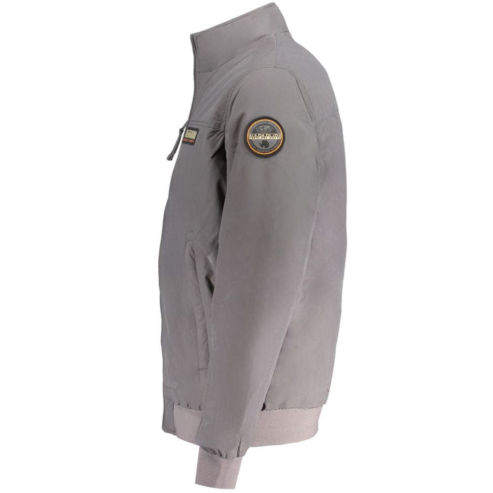 Gray Polyamide Jackets & Coat