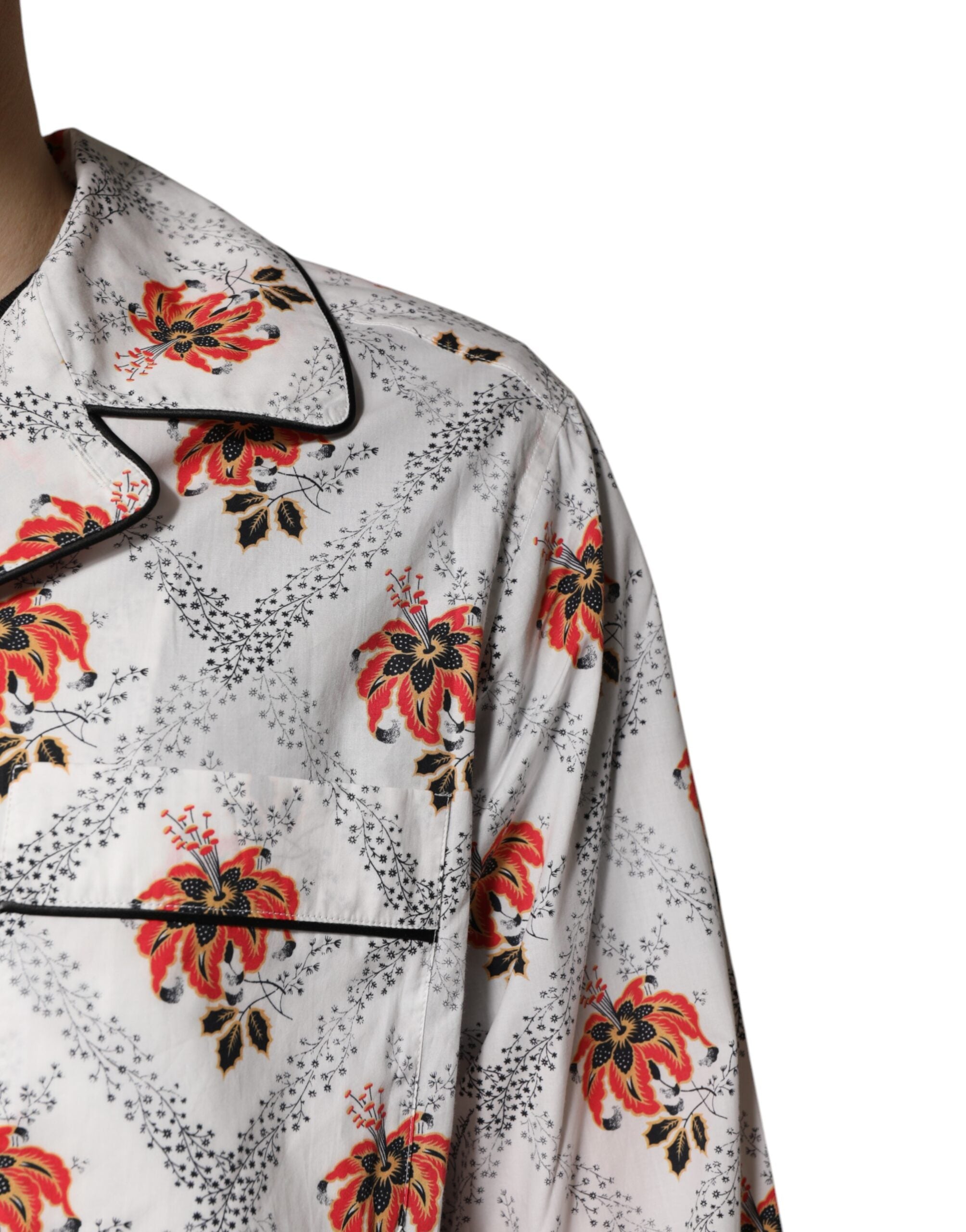 Multicolor Floral Print Cotton Pajama Set Sleepwear - ventzia