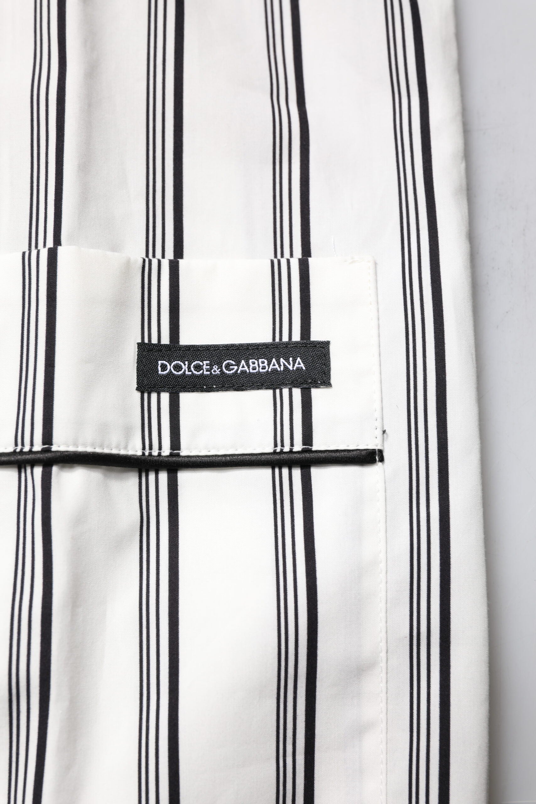 White Black Stripes Cotton Men Pajama Set Sleepwear - ventzia