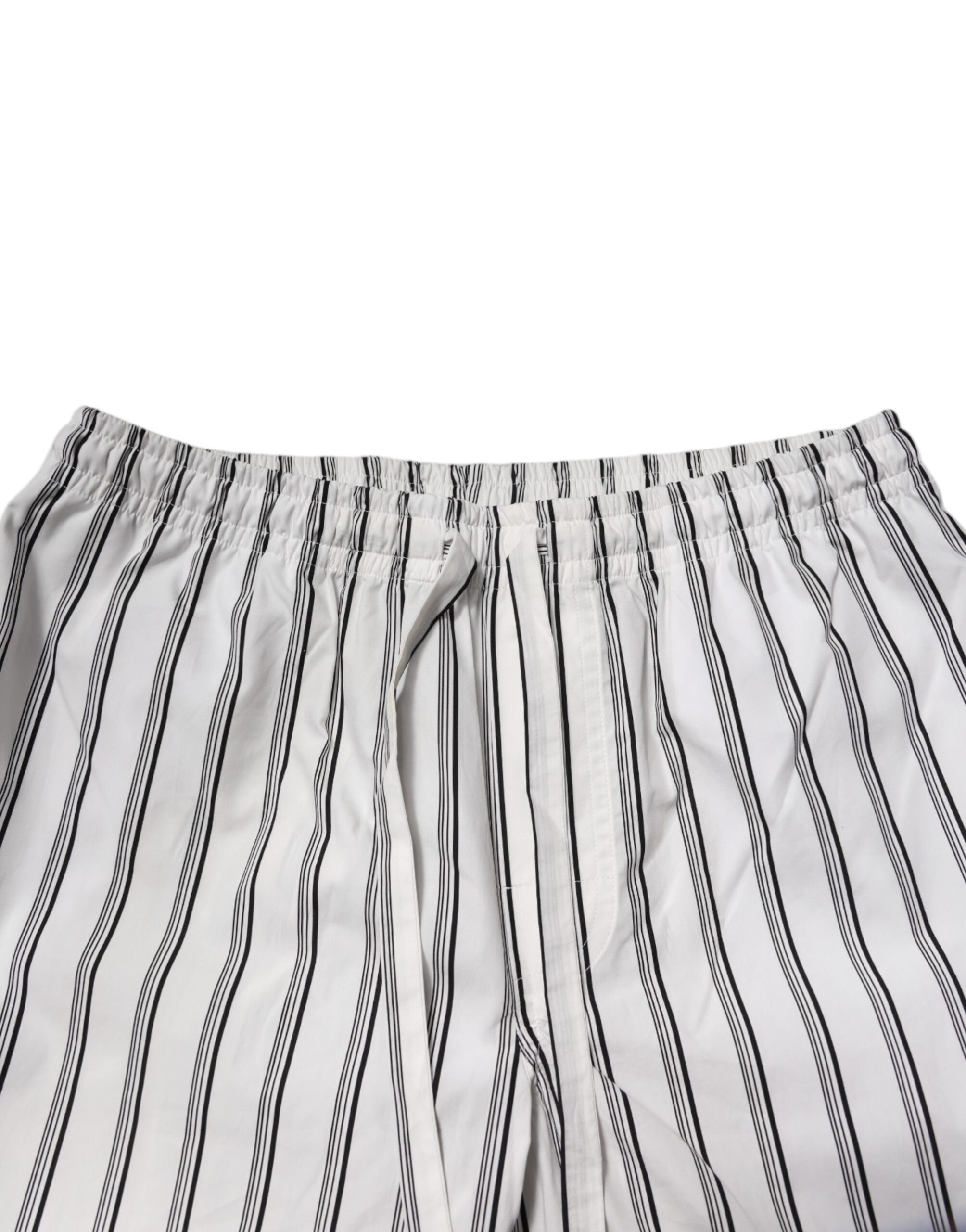 White Black Stripes Cotton Men Pajama Set Sleepwear - ventzia